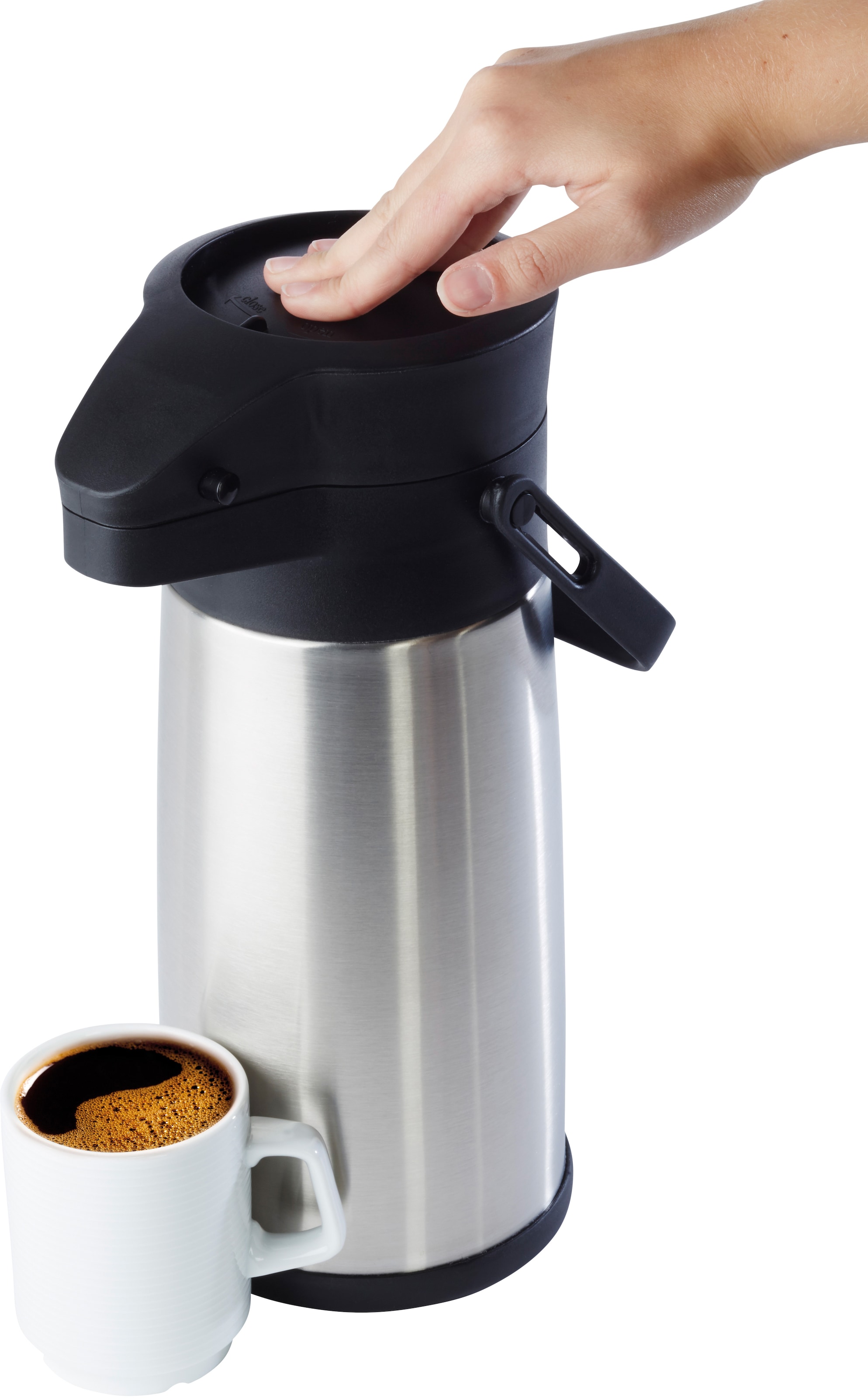 Pump-Isolierkanne »Budget«, 2,2 l, Dreh-Pumpknopf, für bis zu 17 Tassen Kaffee,...