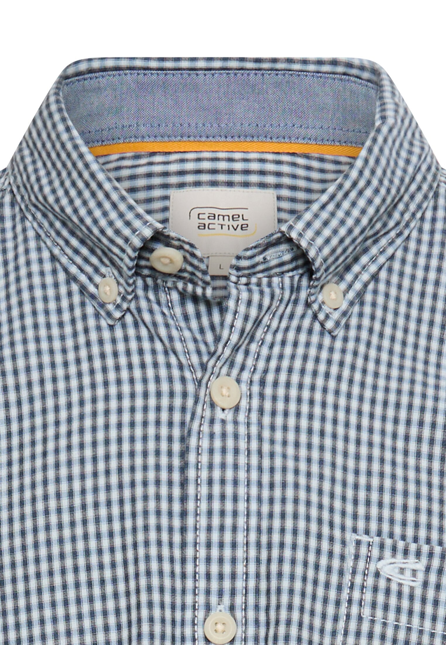 camel active Karohemd Langarm, mit Button-Down-Kragen