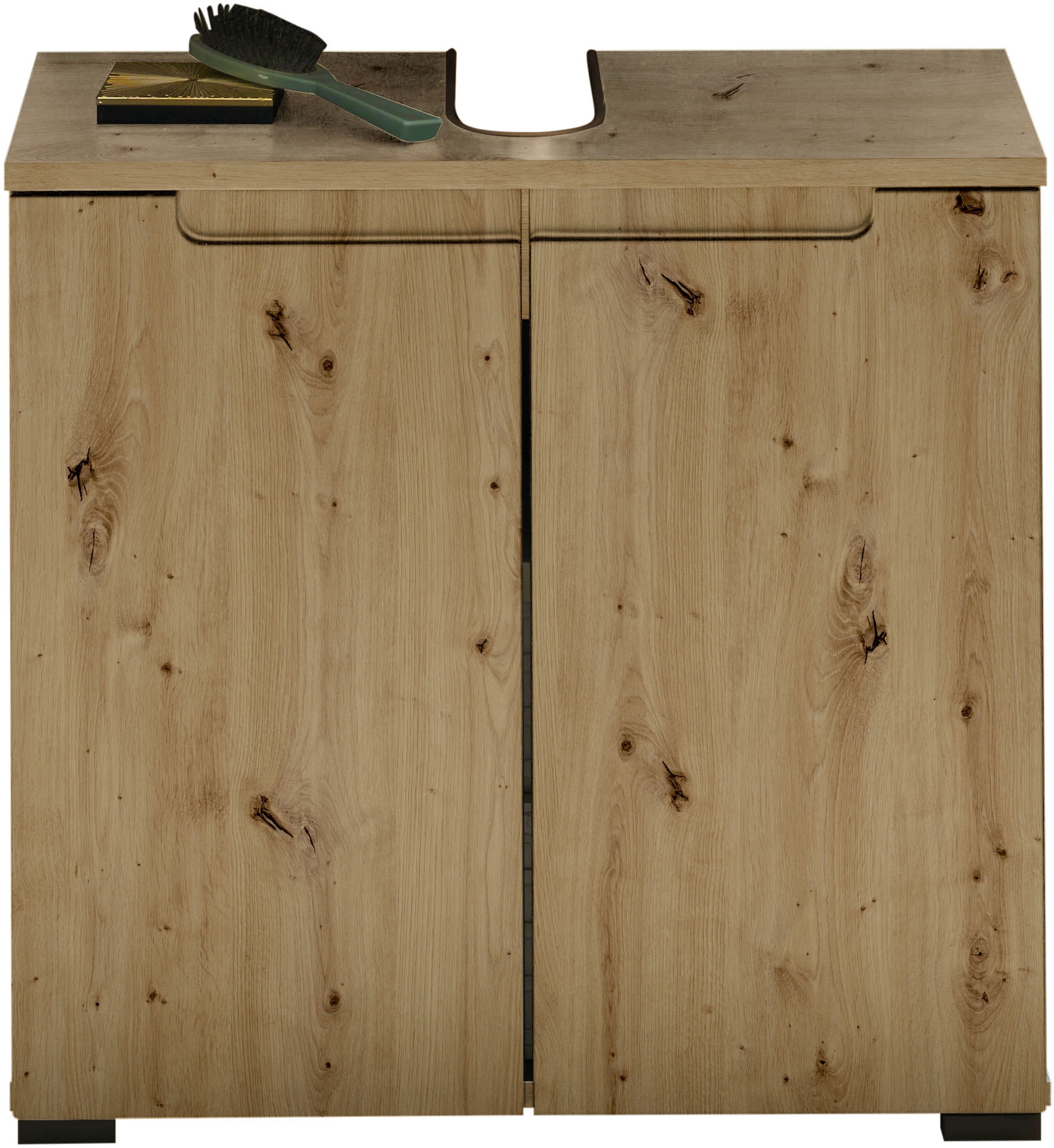 BASIC by Balculina Waschbeckenunterschrank »Spice, Badezimmerschrank BxTxH 60x57x32 cm«, (1 St.), Breite 60 cm, Griffmulden