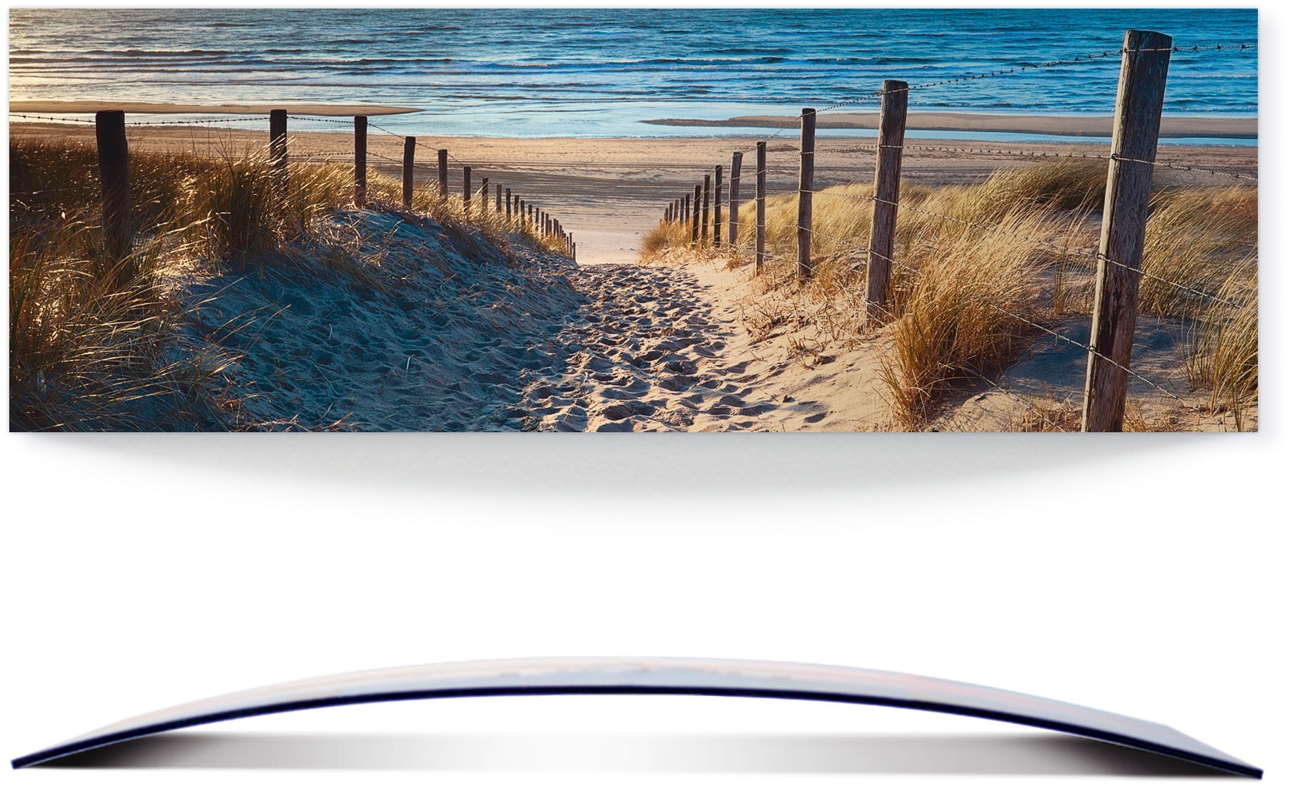 Artland Wandbild »Weg zum Nordseestrand Sonnenuntergang«, Strand, (1 St.), günstig online kaufen