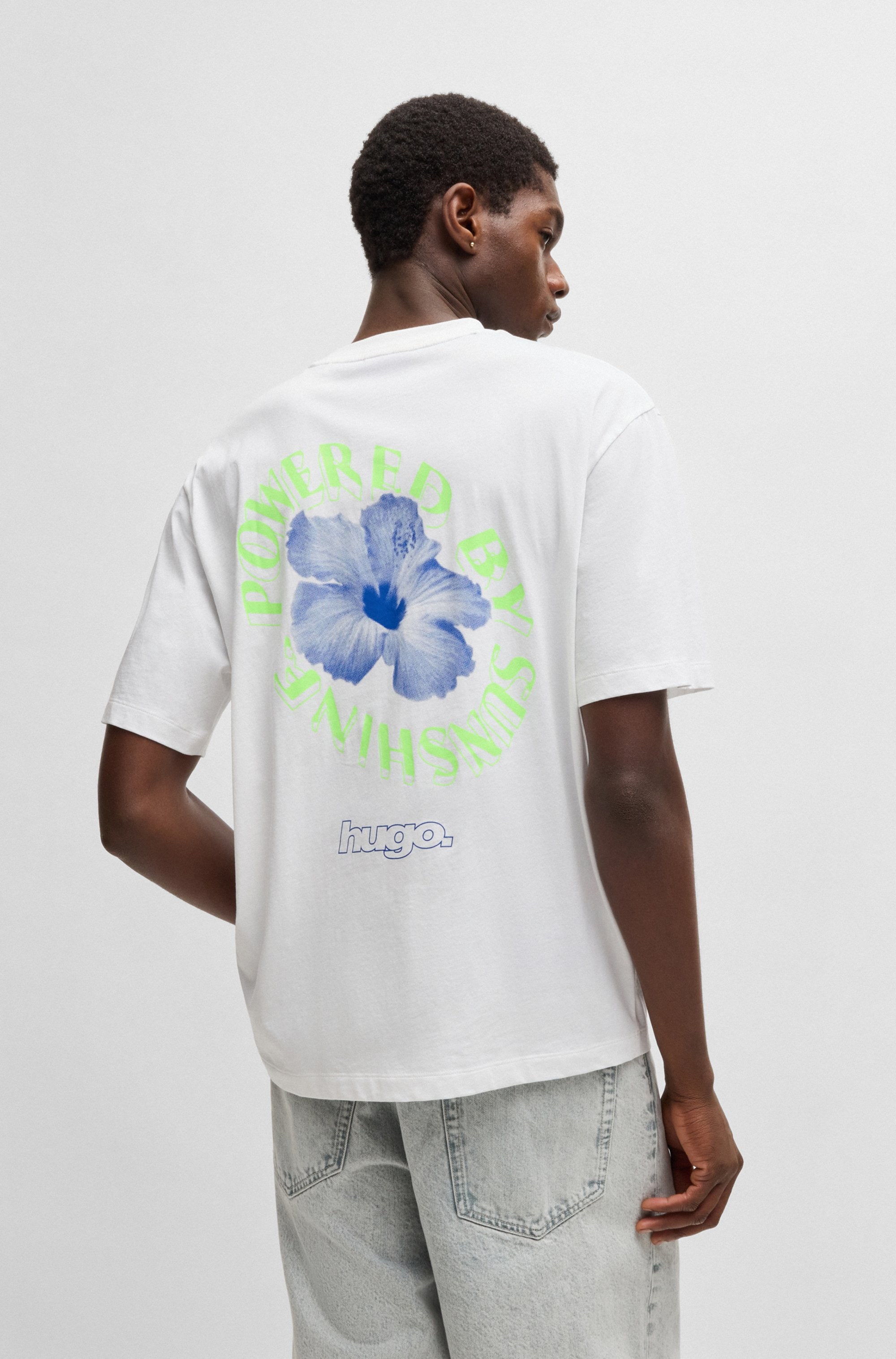HUGO Blue T-Shirt »Napoka«, Unisex, mit Hugo-Rückendruck