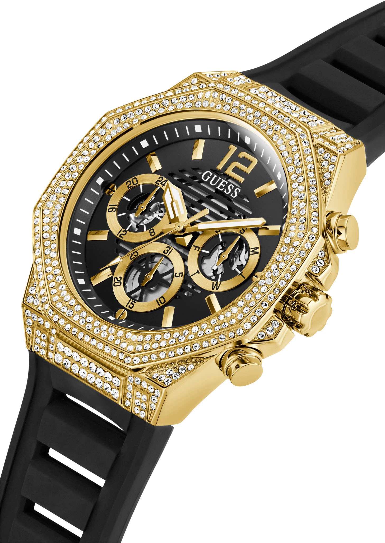Guess Multifunktionsuhr »MOMENTUM«, Armbanduhr, Quarzuhr, Herrenuhr