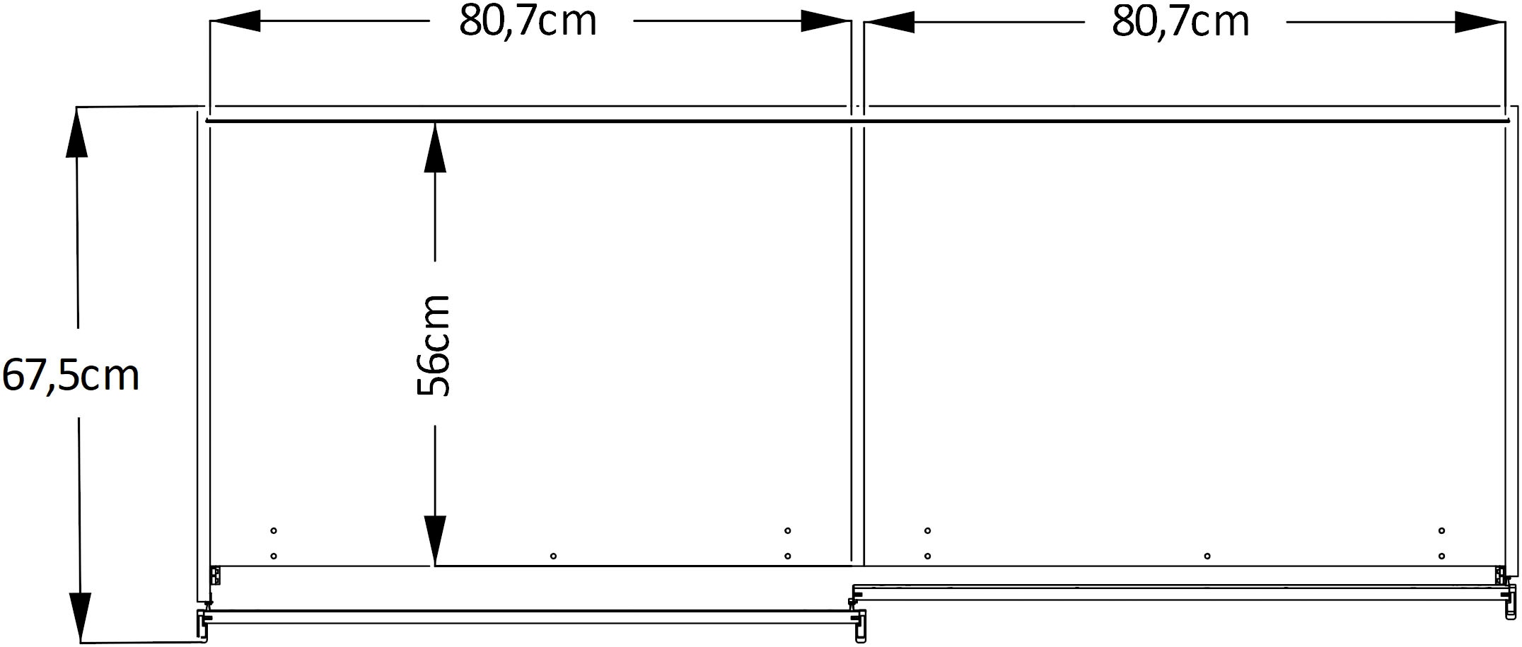 STAUD Schwebetürenschrank »Includo Glas, Made in Germany«