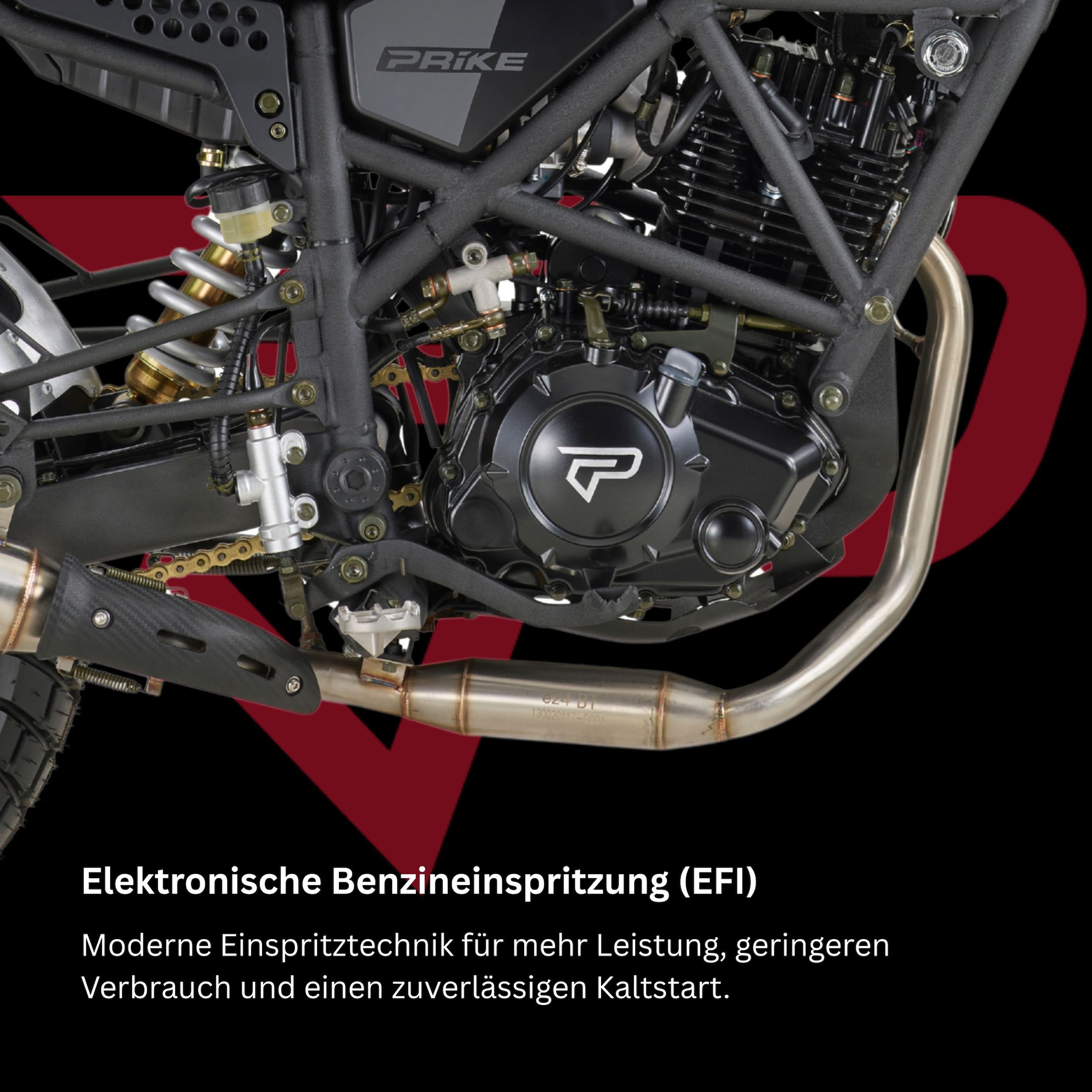 PRIKE Motorrad »PXS 125 Scrambler, E5+« 124 cm³ 85 km/h Euro 5+ 9,9 7,3 kW, 9,9 PS, CBS, 125er Scrambler-Design, digitales Cockpit