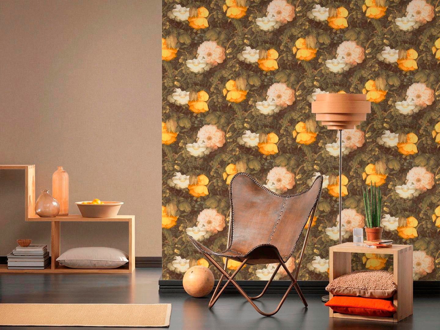 living walls Vliestapete »Metropolitan Stories Anke & Daan Amsterdam« floral | geblümt leicht strukturiert Floral Tapete Blumen Tapeten Wohnzimmer Schlafzimmer Küche Design Büro