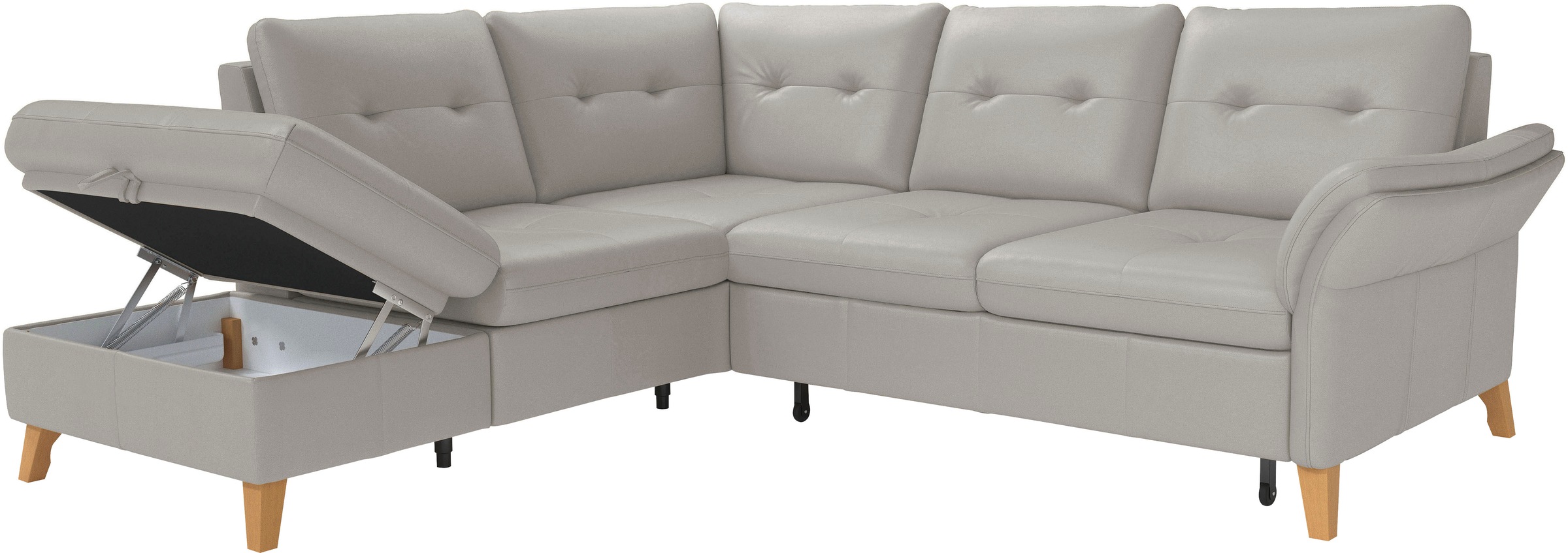 sit&more Ecksofa »Göteborg«, inkl. Sitztiefenverstellung, wahlweise mit Bettfunktion & Bettkasten