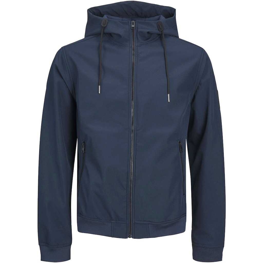 Jack & Jones PlusSize Softshelljacke »JJEBASIC SOFTSHELL HOOD NOOS PLS«, mit Kapuze