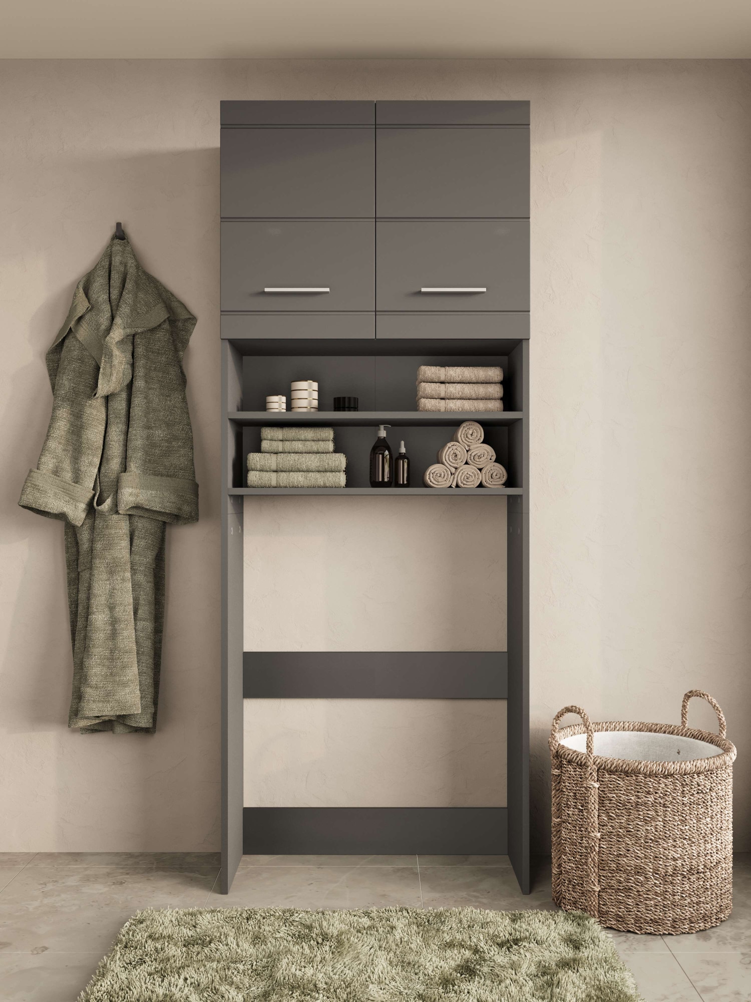OTTO home Waschmaschinenumbauschrank »Föhr« minimalistisch, zeitlos, hochglänzend