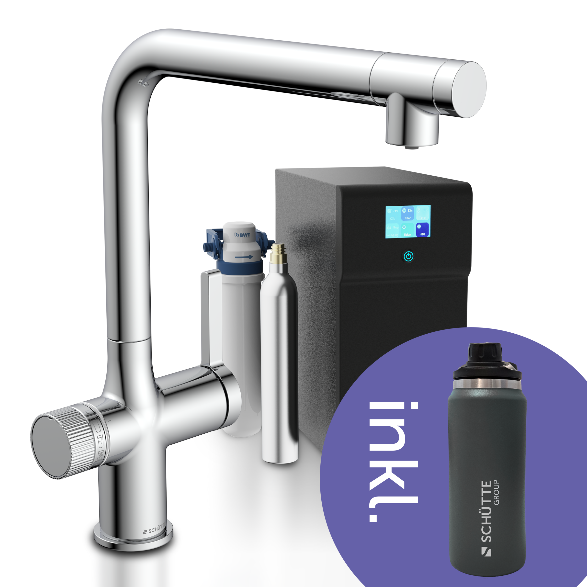 Schütte Küchenarmatur »"AQUADUCT" Sprudelwasser-Spültischarmatur« mit Kühls günstig online kaufen