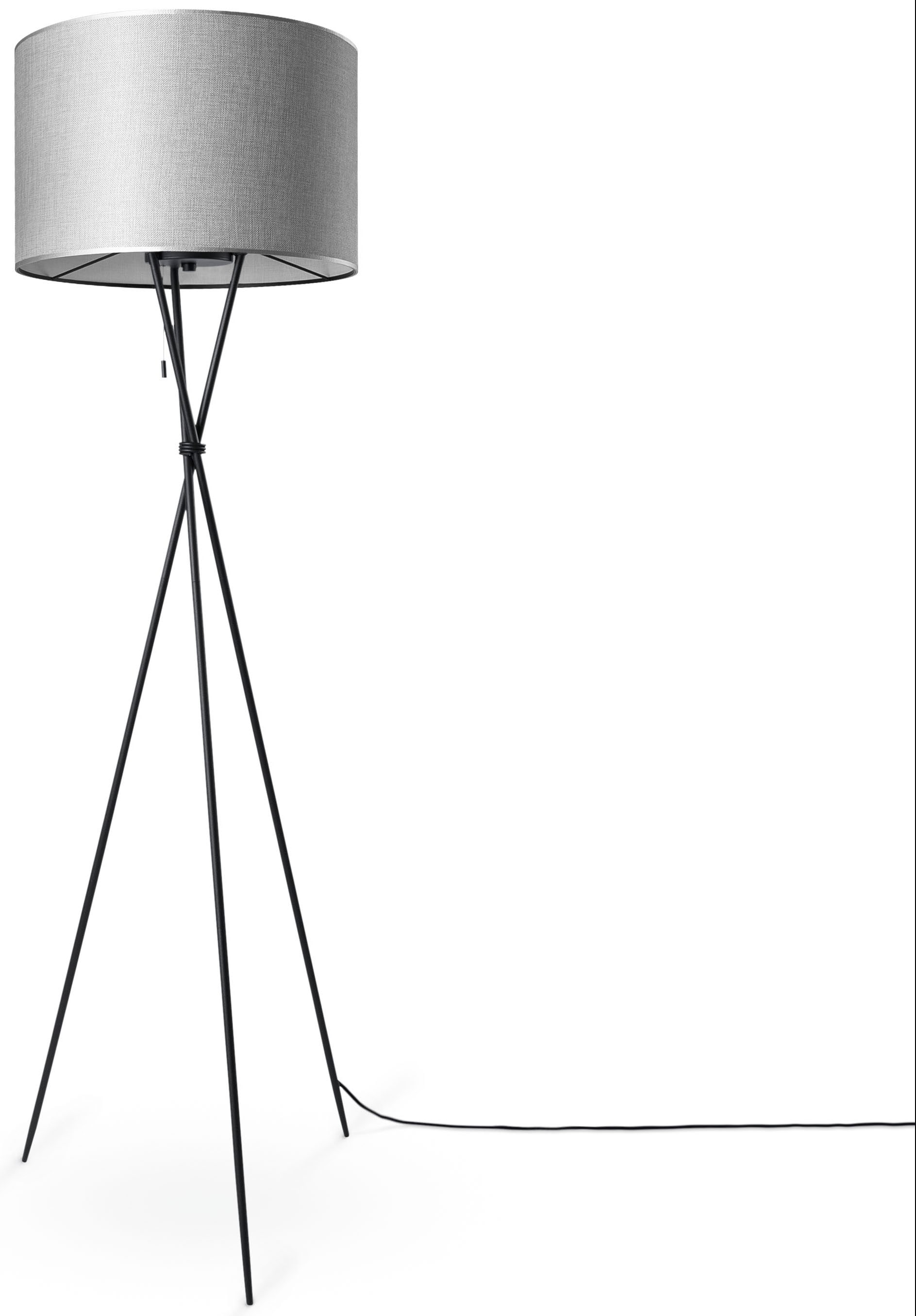 Paco Home Stehlampe »KATE CANVAS UNI COLOR«, Leuchtmittel E27   ohne Leucht günstig online kaufen