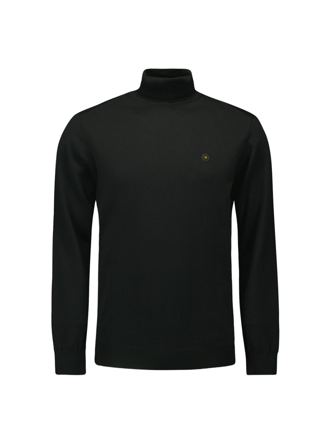 NO EXCESS Rollkragenpullover, mit Logo-Badge