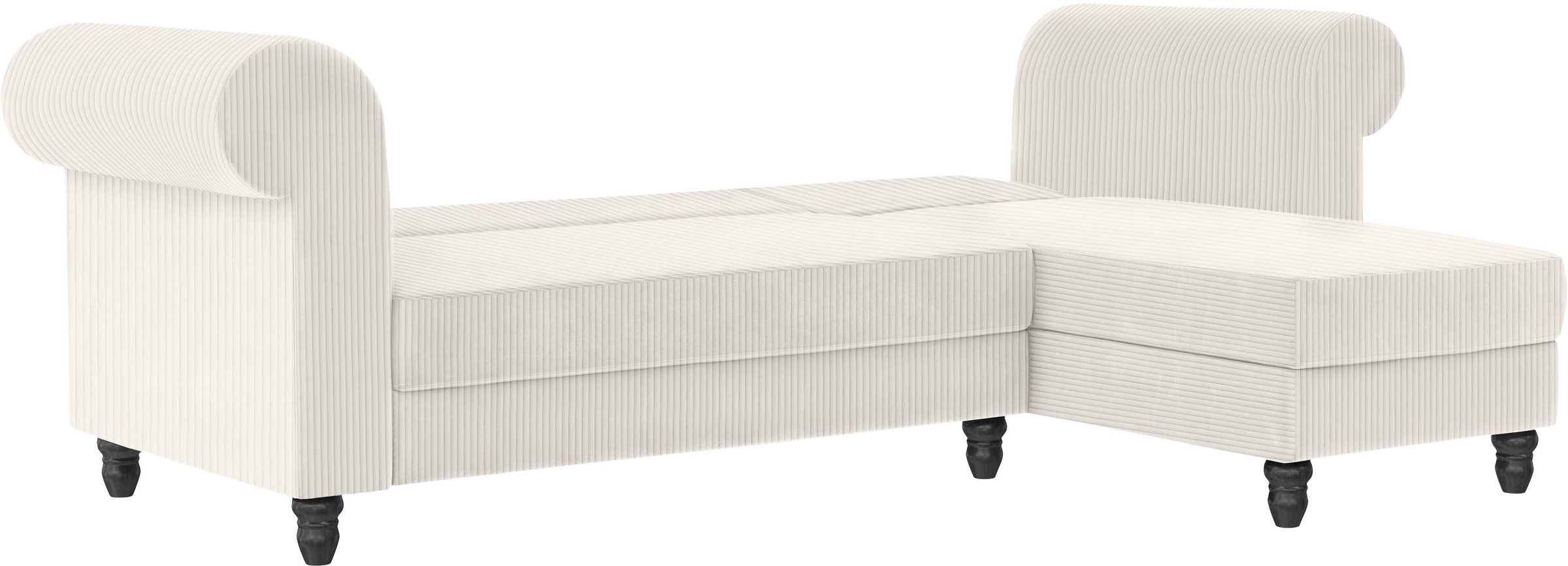 Dorel Home Ecksofa »Felix II, L-Form, Schlafsofa 241cm (Liegefl. 108/195 cm),«, verstellb. Rückenlehne, Recamiere wechselbar, Cord