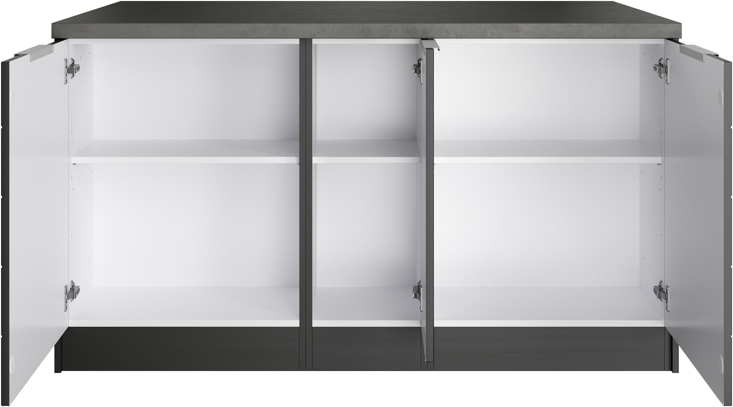 KOCHSTATION Kücheninsel »KS-Luhe, Breite 153 cm, mit Flaschenregal«, MDF-Fronten, Arbeitsplatte 38mm stark