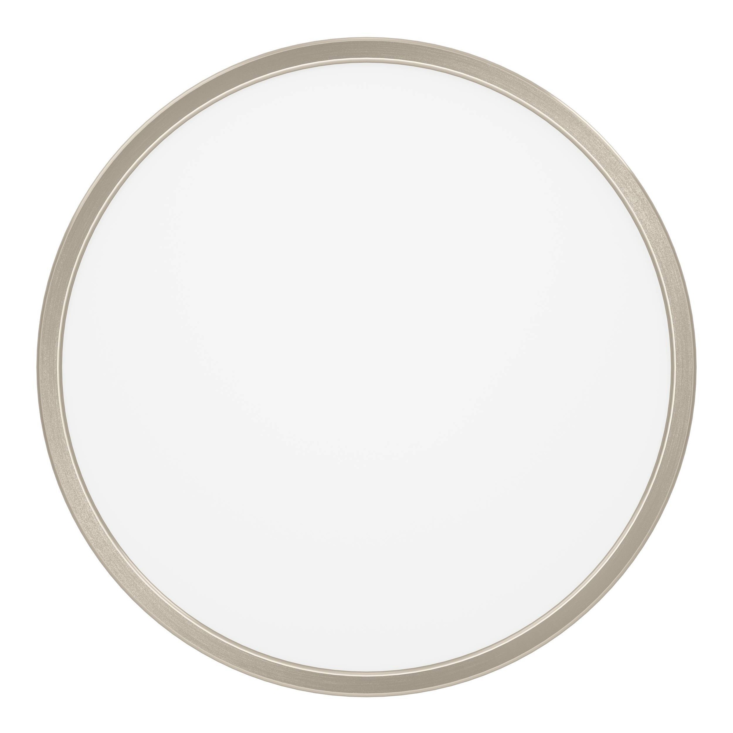 EGLO Aufbauleuchte »Fueva 6 Aufbaulampe, Metall und Kunststoff, silber, weiß, Deckenlampe« LED-Modul 1 Stk. Kaltweiß | Neutralweiß | Warmweiß Aufbauleuchte - H2,5 x Ø38,9 cm - nickel-matt - 17W inkl.