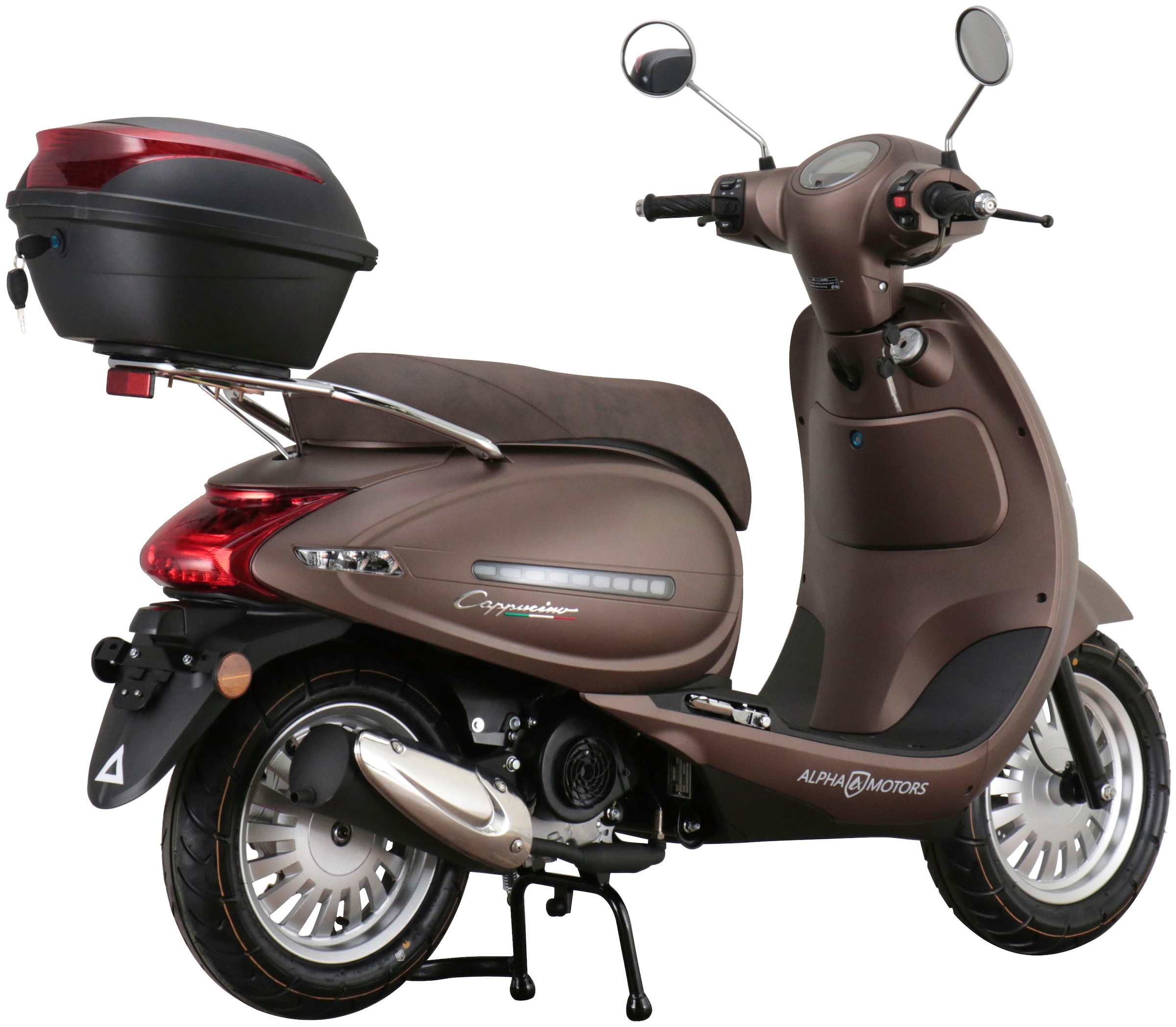 Alpha Motors Motorroller »Cappucino«, 50 cm³, 45 km/h, Euro 5, 2,99 PS, inkl. Topcase