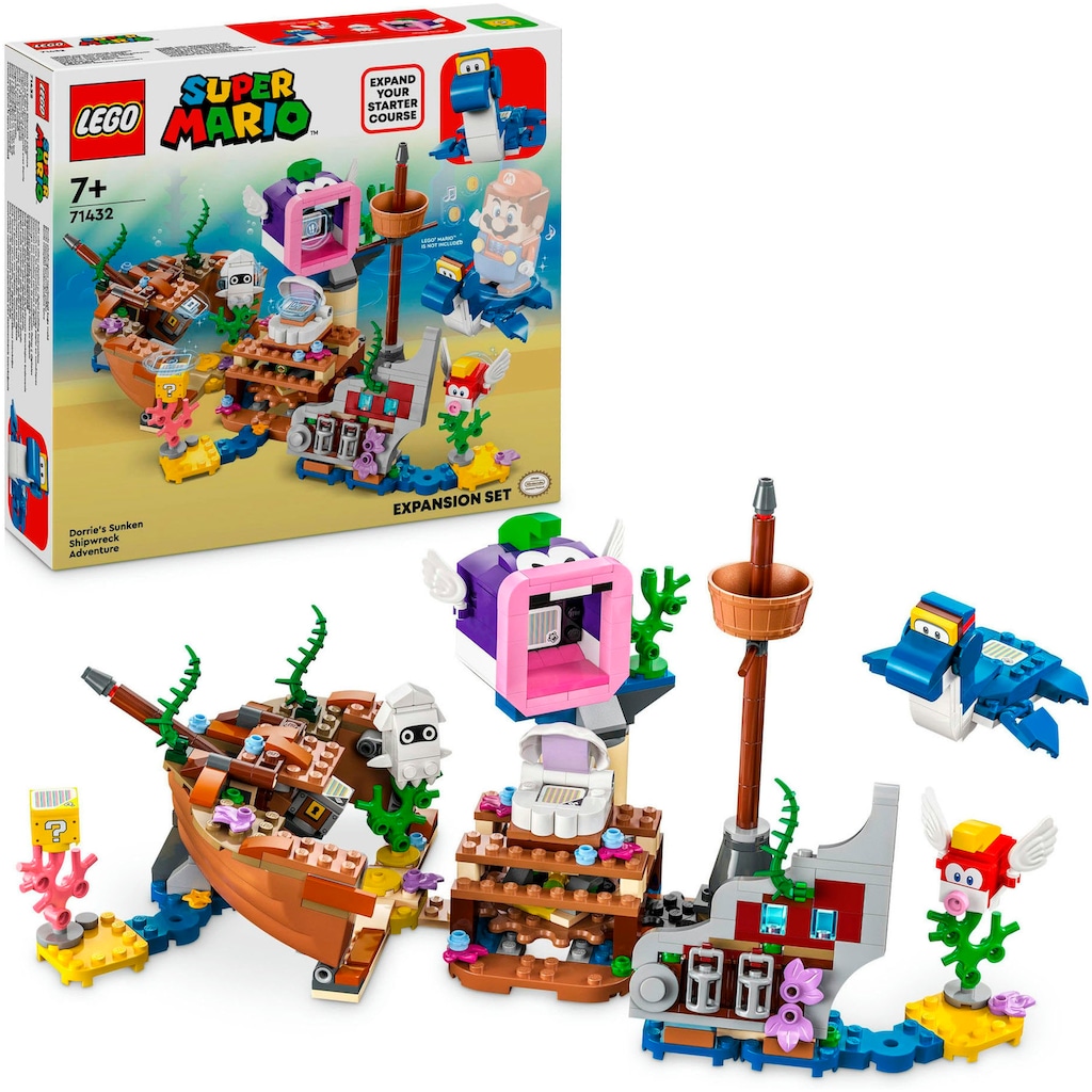 LEGO® Konstruktionsspielsteine »Dorrie und das versunkene Schiff (71432), LEGO Super Mario«, (500 St.)