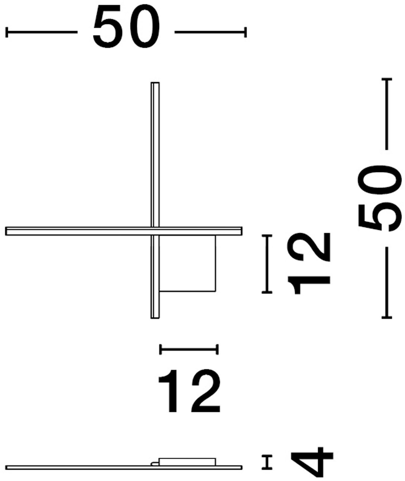 Nova Luce Wandleuchte »CROSS«, 2 flammig