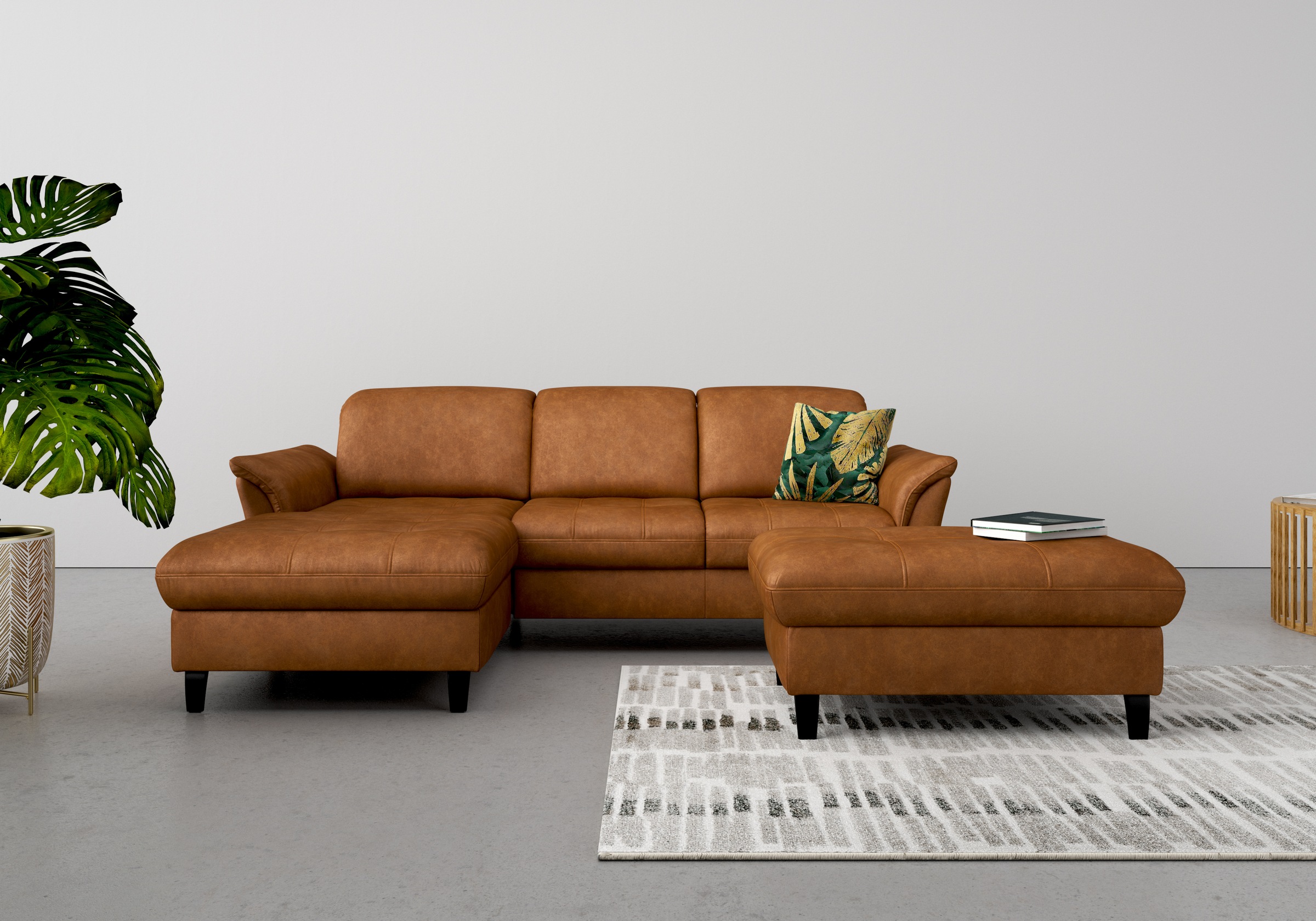 sit&more Ecksofa »Maggiore L-Form«, wahlweise mit Kopfteilverstellung, Bettfunktion und Bettkasten