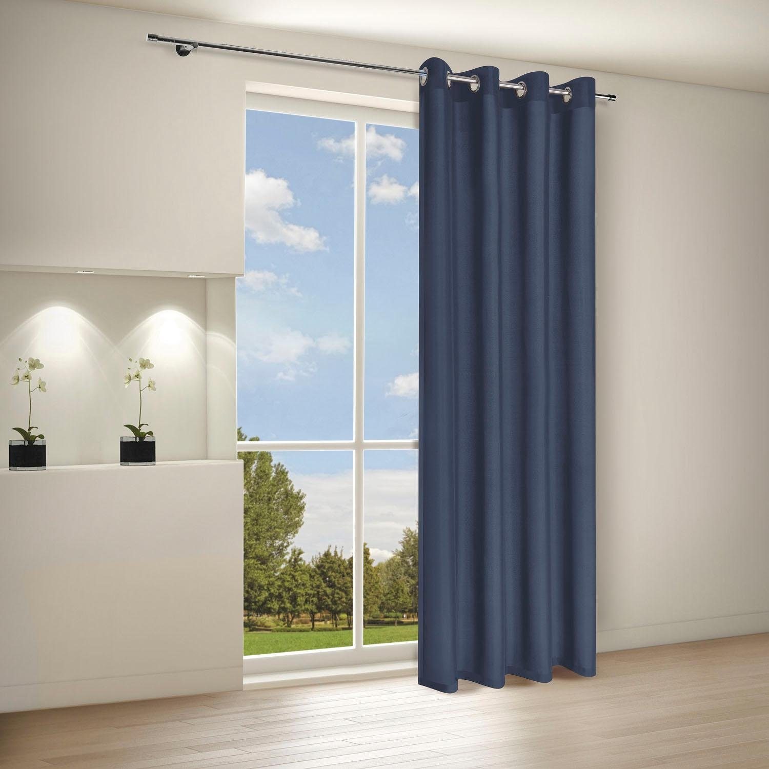 Gerster Vorhang »Ilia«, (1 St.), HxB: 235x140, klasischer Uni Ösenschal günstig online kaufen