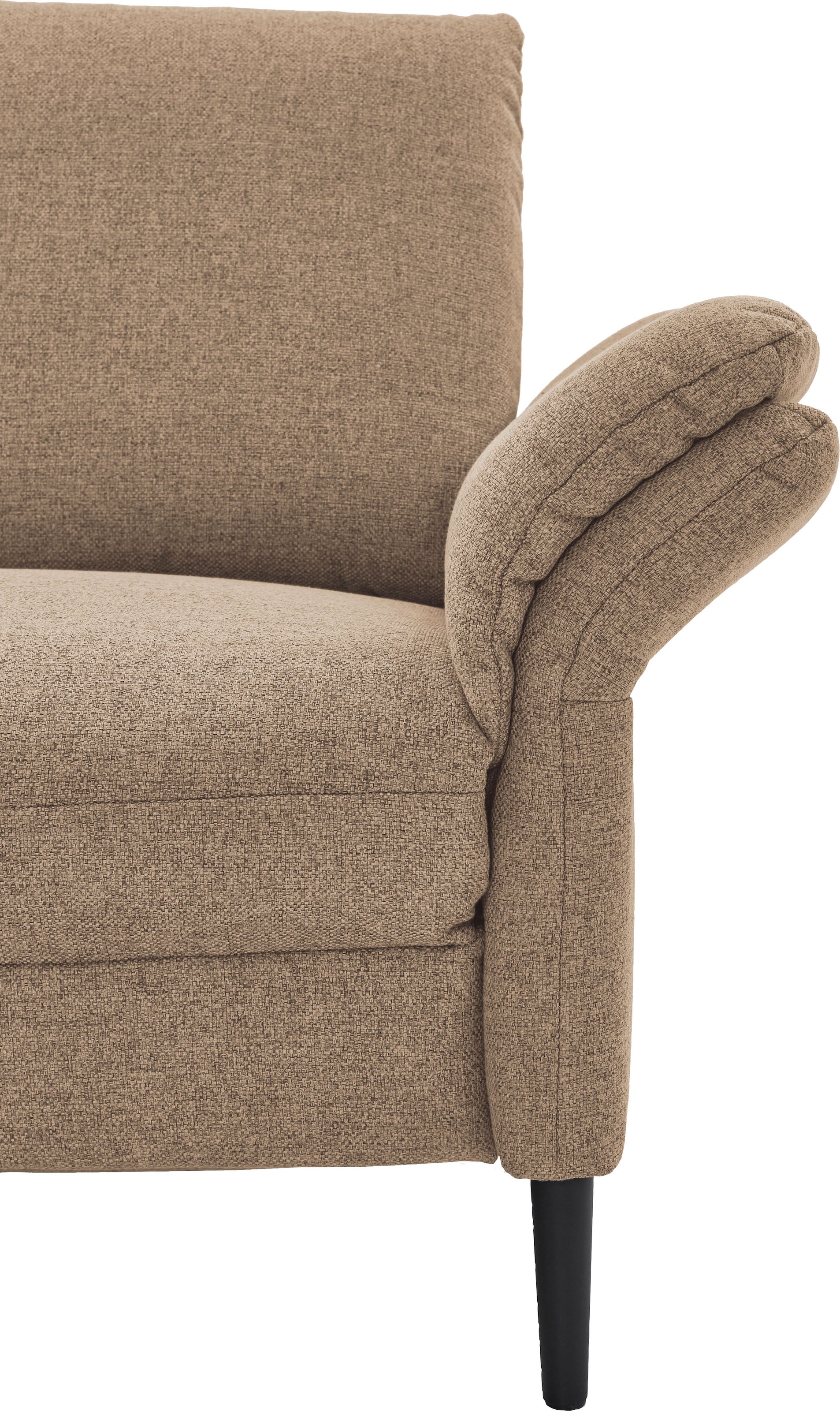 Places of Style Ecksofa »Sarsina: mit Tonnentaschen-Federkern, perfekt zum Entspannen L-Form«, inklusive 2 motorischen Relaxfunktionen mit Herz-Waage-Beschlag