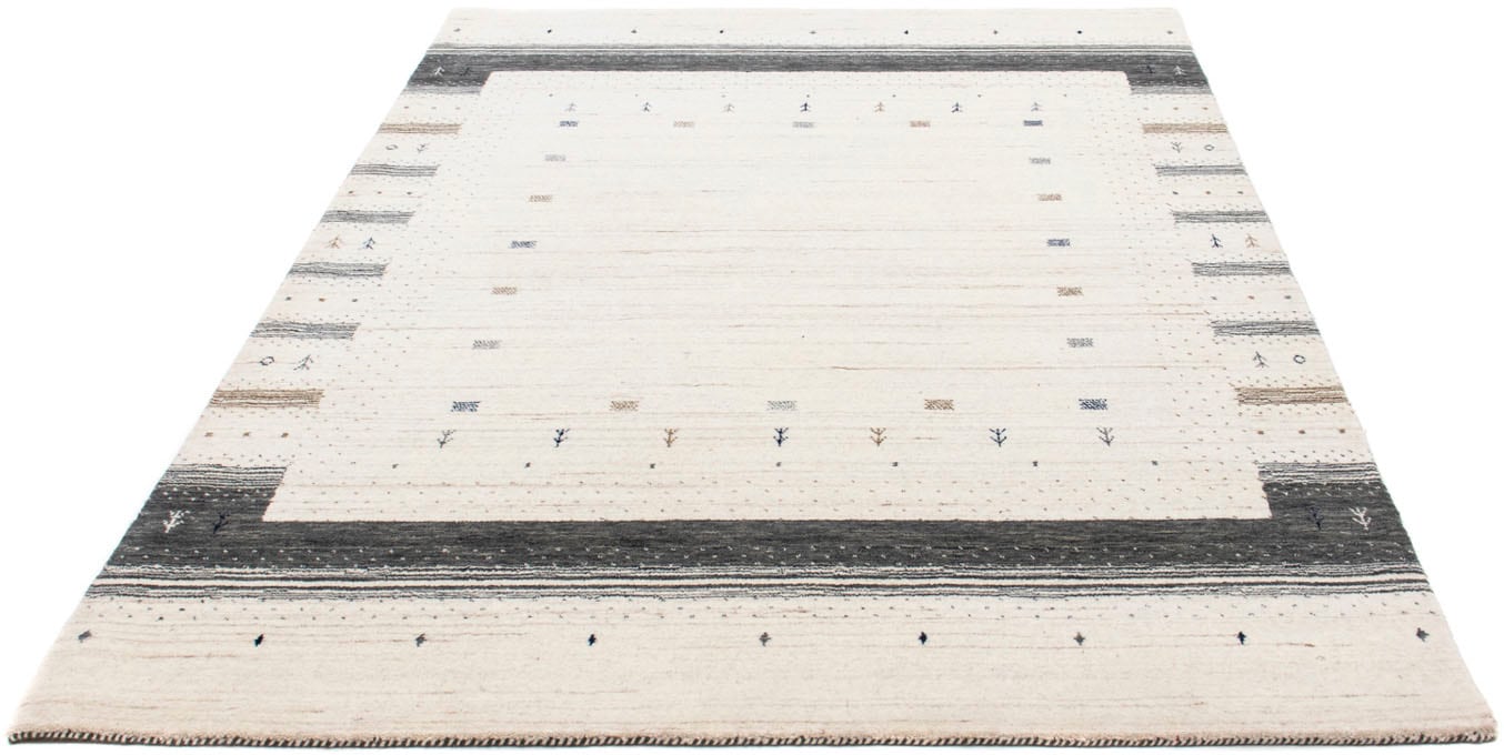 morgenland Wollteppich »Loribaft Bordüre Beige 200 x 145 cm«, rechteckig, 1 günstig online kaufen