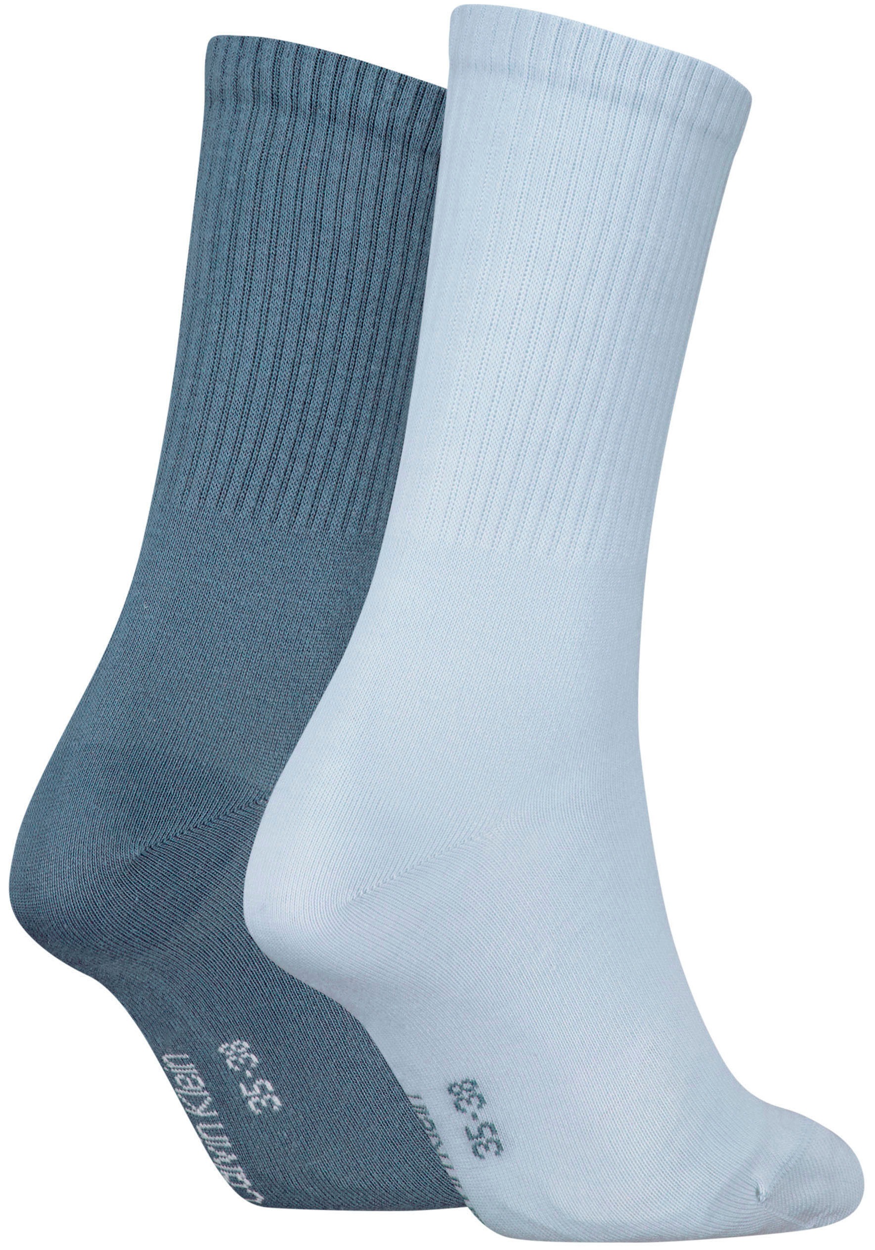 Calvin Klein Jeans Socken »CKJ WOMEN SOCK 2P MONOGRAM«, (2 Paar, 2 Paar), mit Logostickerei