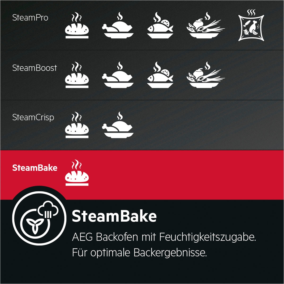 AEG Einbaubackofen »BEB355020M 944 188 402«, 6000, BEB355020M 944 188 402, mit 1-fach-Teleskopauszug, Aqua-Reinigungsfunktion