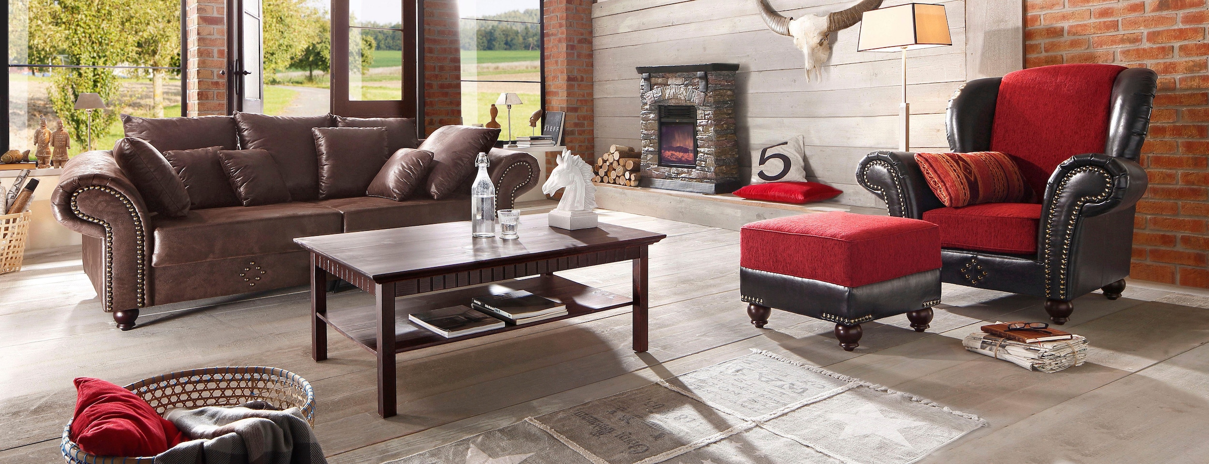 Home affaire Big-Sofa »King George Mega Sofa, viel Platz, Federkern«