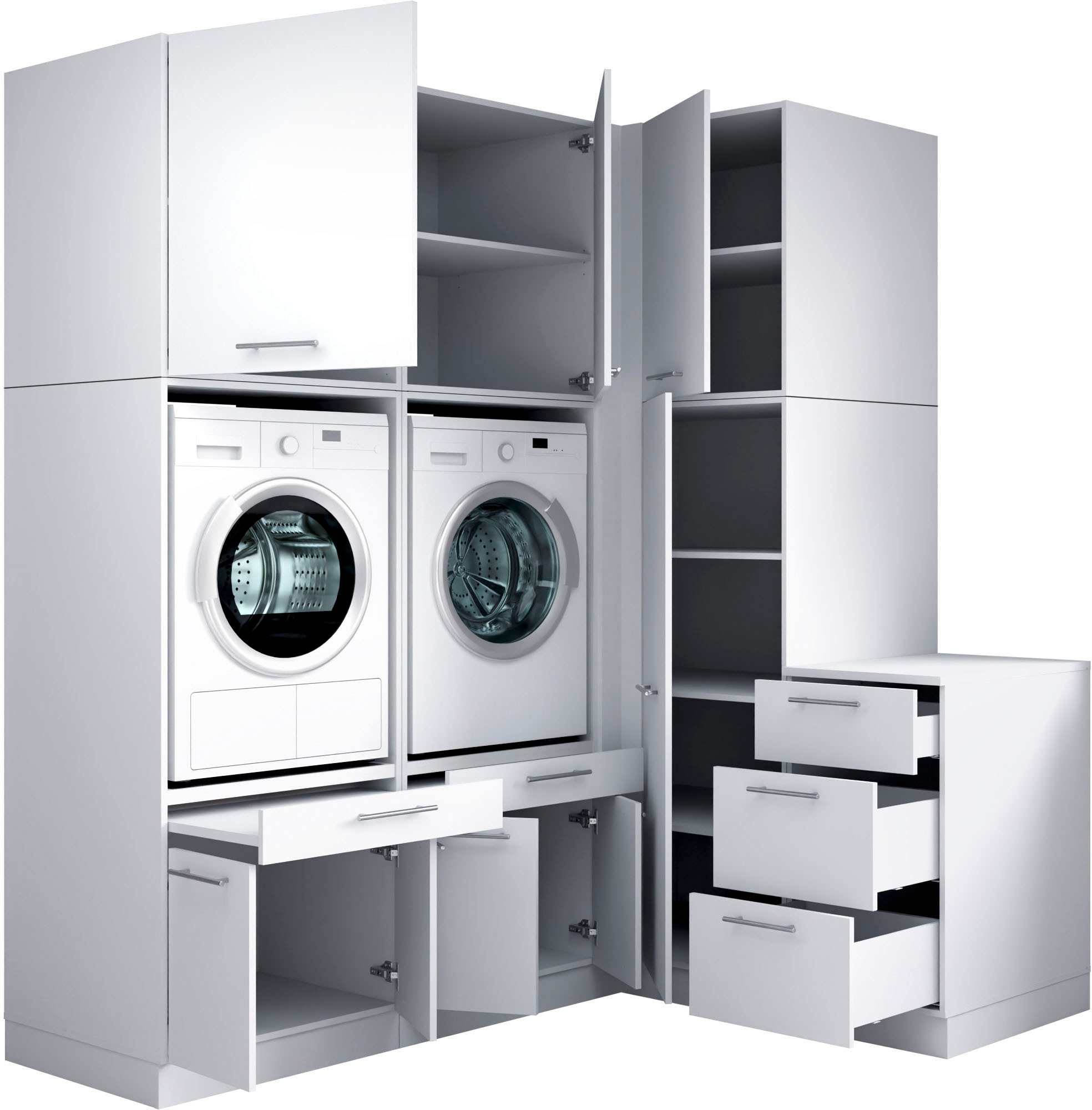 Laundreezy Mehrzweckschrank-Set »Laundreezy, 6-tlg. Mehrzweckschrank-Set B/H/T 203/238/68 cm« 6 Stk. tlg.