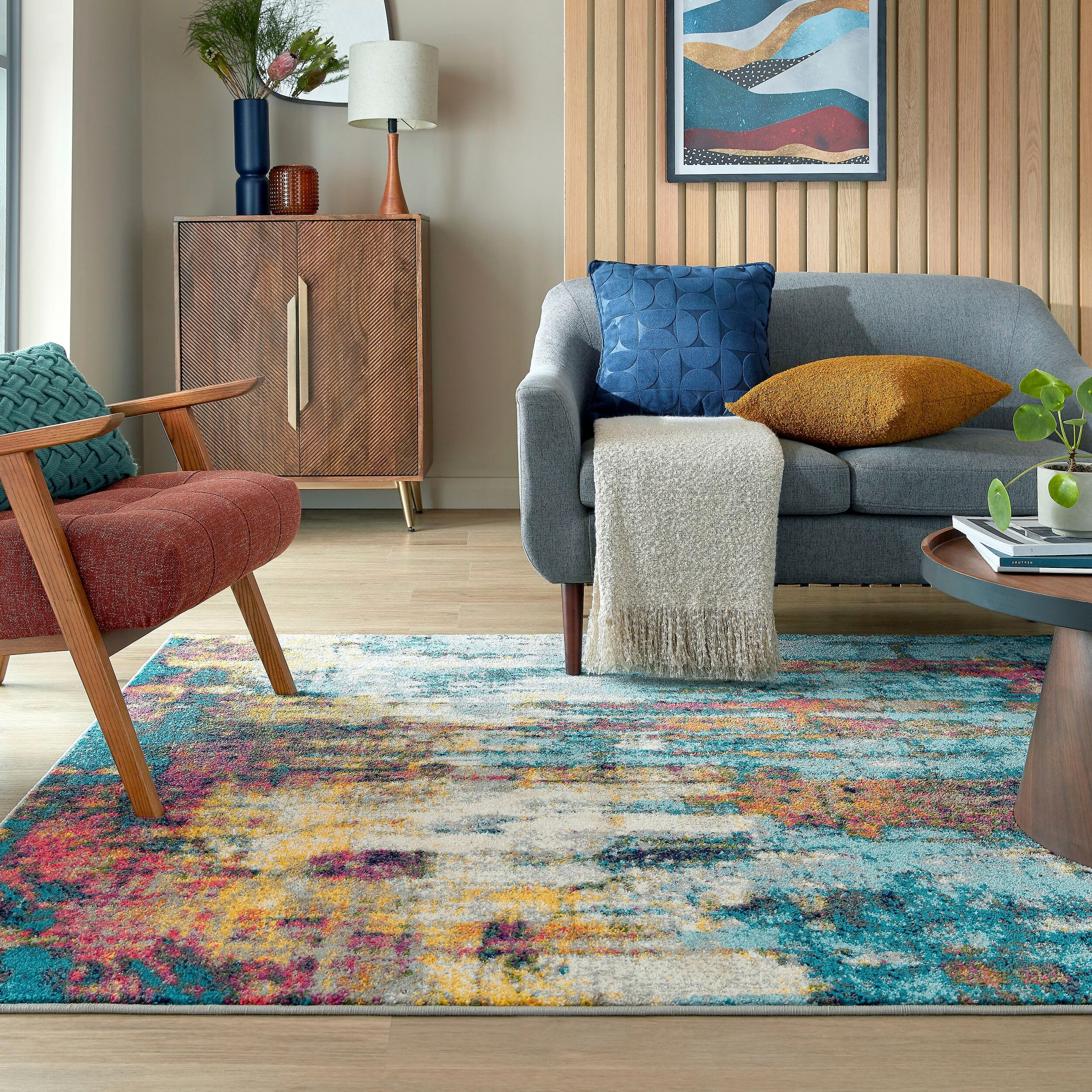 FLAIR RUGS Teppich »Abstraction«, rechteckig, 10 mm Höhe, Moderner Multi-Te günstig online kaufen