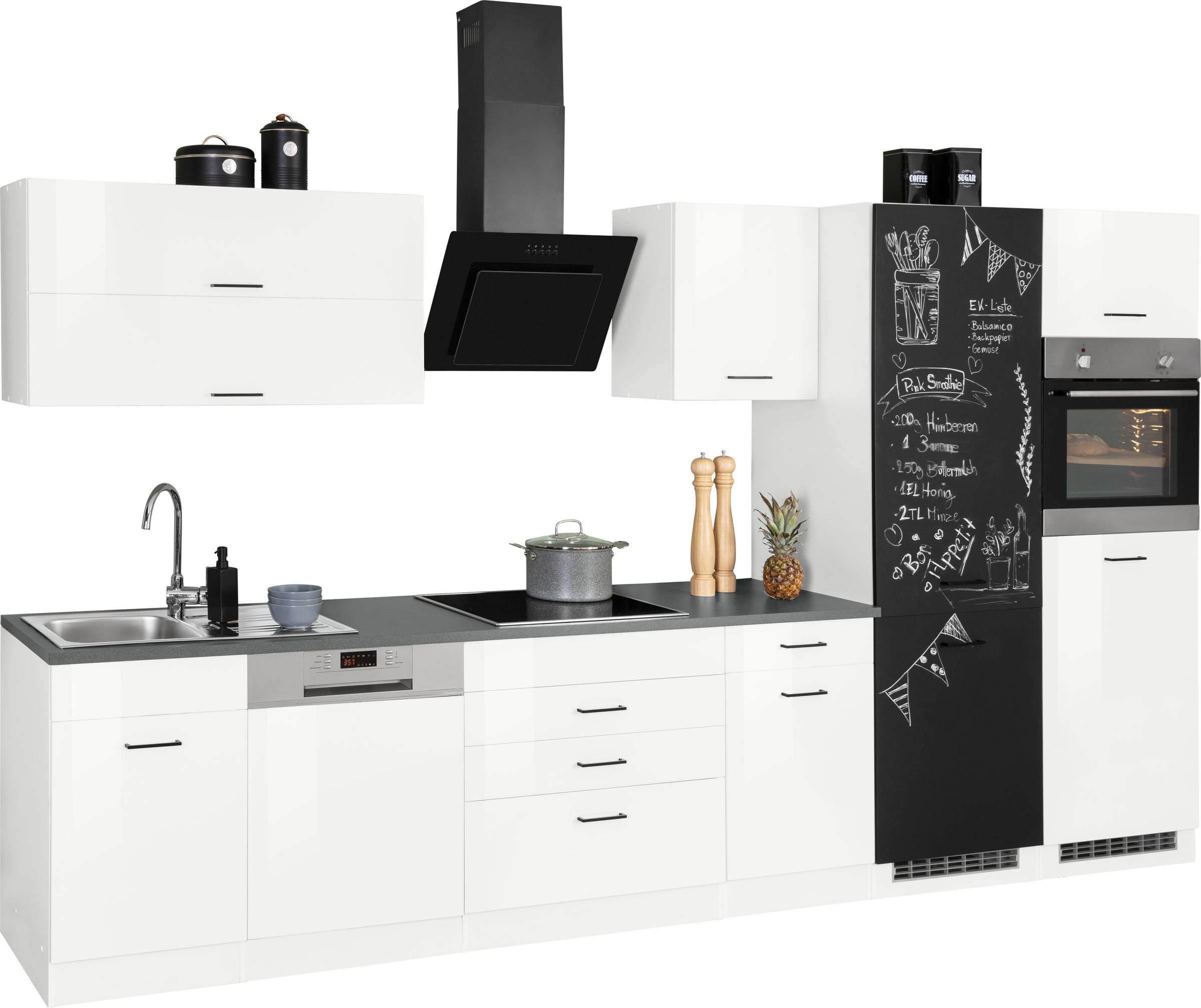 KOCHSTATION Küchenzeile »KS-Trier«, mit E-Geräten, Breite 360 cm