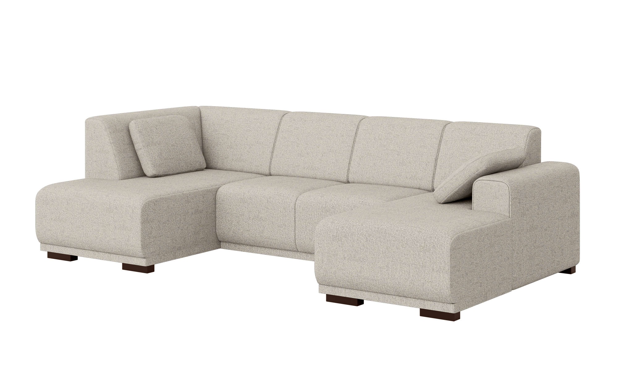 Home affaire Wohnlandschaft »BORNHOLM U-Form mit Recamiere rechts/links, B/T/H: 300/162/85 cm«, U-Form mit Wellenunterfederung, Recamiere rechts oder links bestellbar
