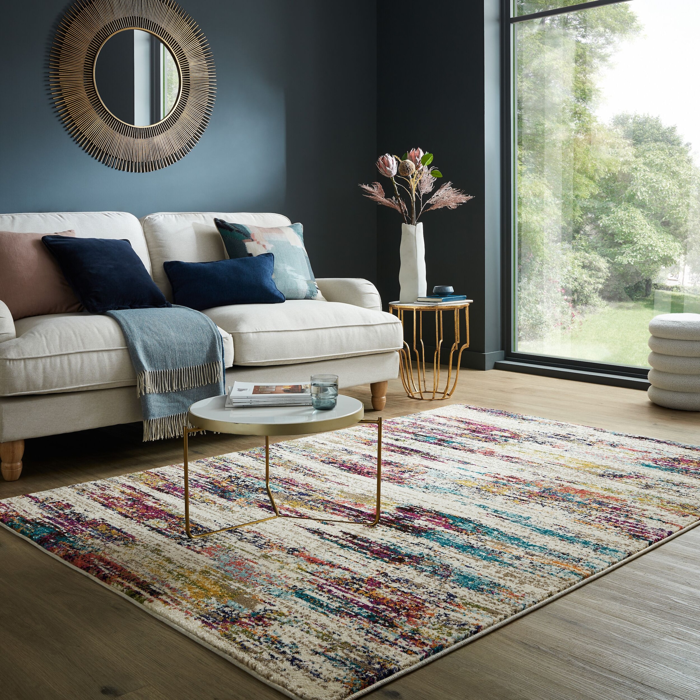 FLAIR RUGS Teppich »Refraction«, rechteckig, 8 mm Höhe, Abstraktes Teppich günstig online kaufen