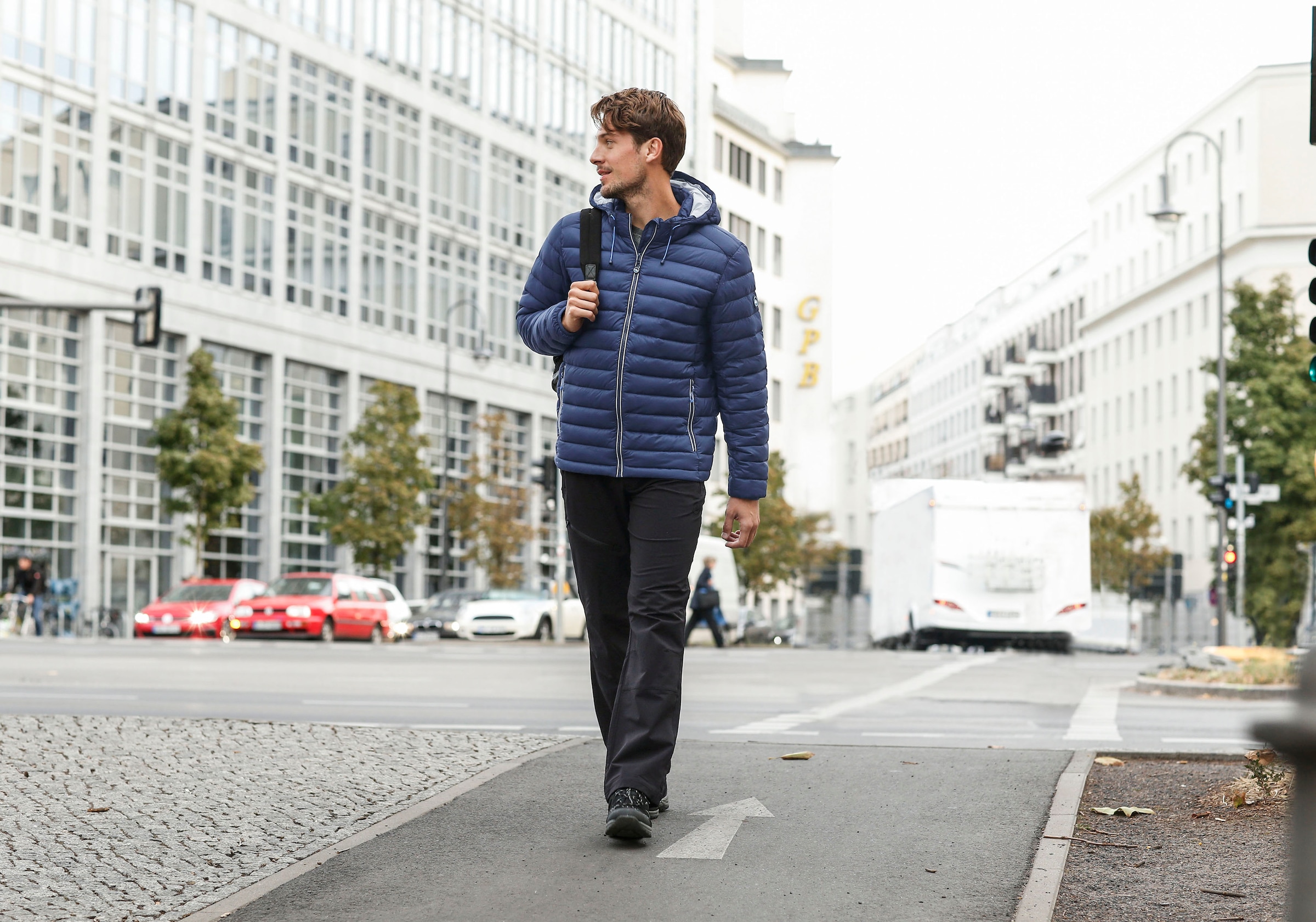 Polarino Steppjacke mit Kapuze Atmungsaktiv, winddicht, wasserabweisend