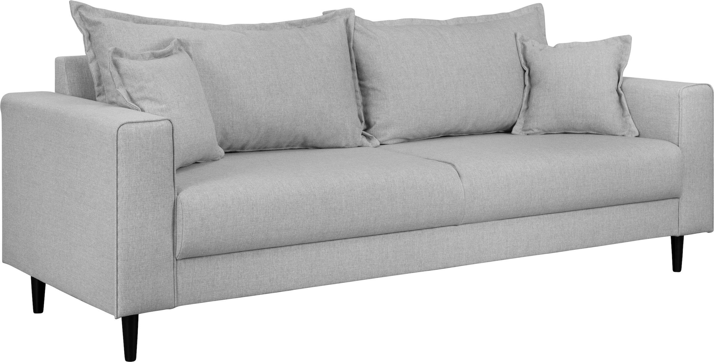 Home affaire 3-Sitzer »VEYRAS, hoher Sitzkomfort, Maße B/T/H: 212/84/76 cm« mit Wellenunterfederung, incl. Rückenkissen und Zierkissen