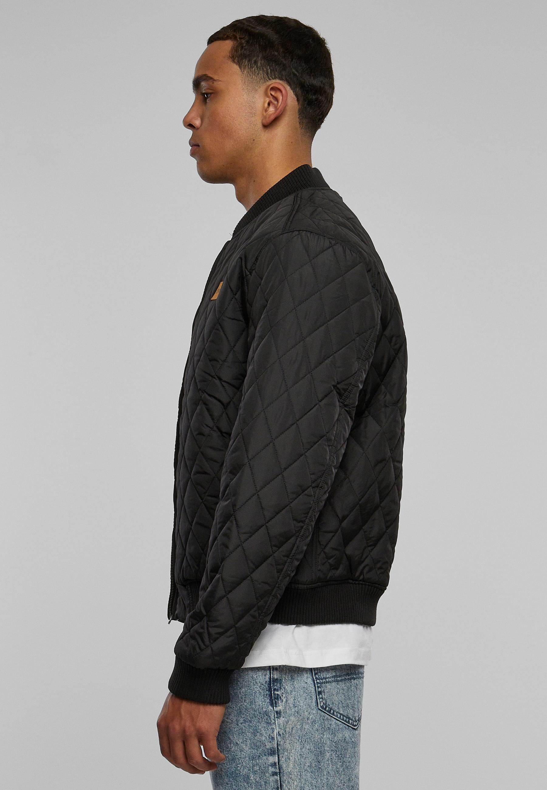 URBAN CLASSICS Allwetterjacke »Urban Classics Herren Diamond Quilt Jacket« 1 Stk. tlg. ohne Kapuze