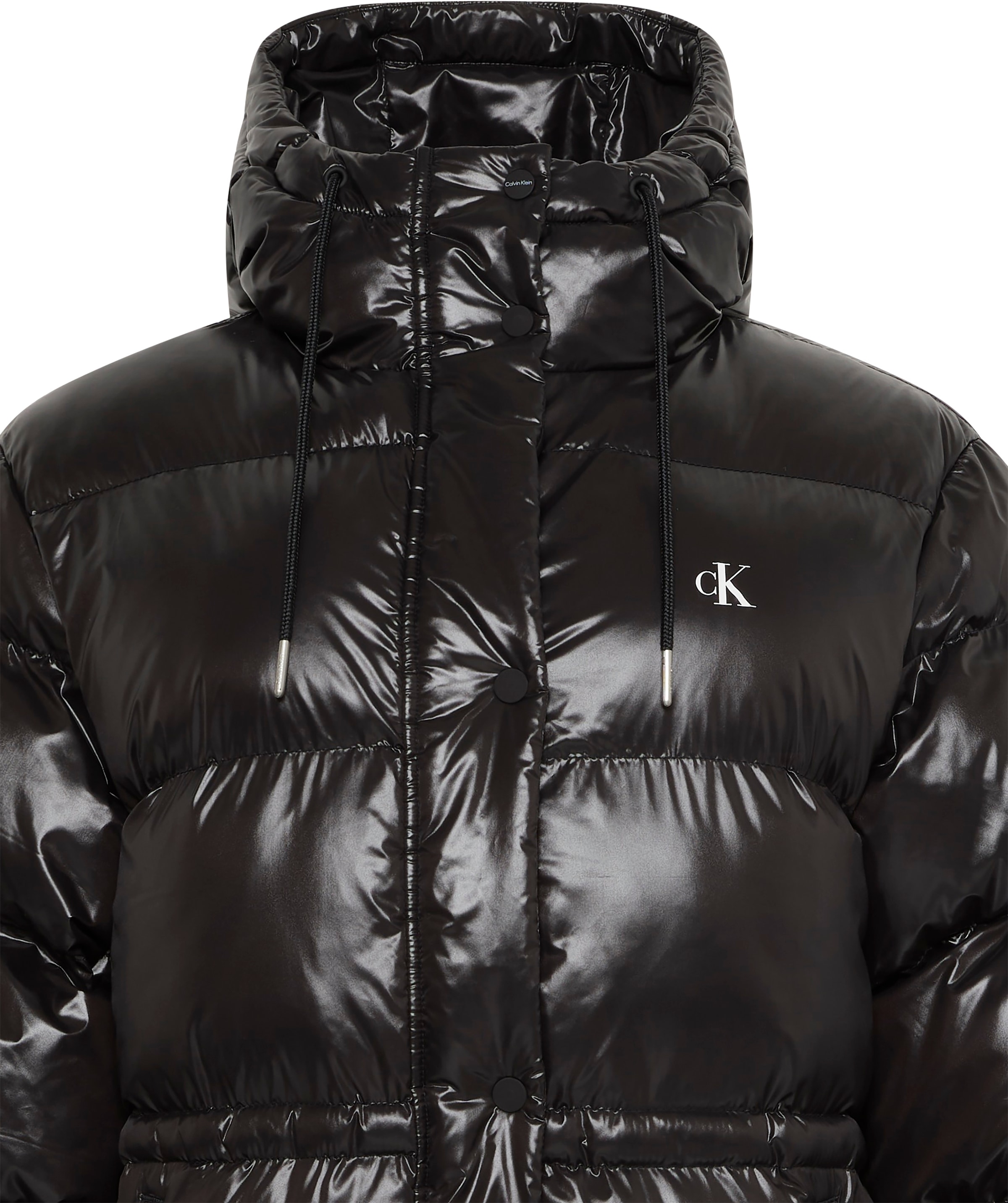Calvin Klein Jeans Steppmantel »SHINE LONG PUFFER COAT« Mit Rundhalsausschnitt, regular fit