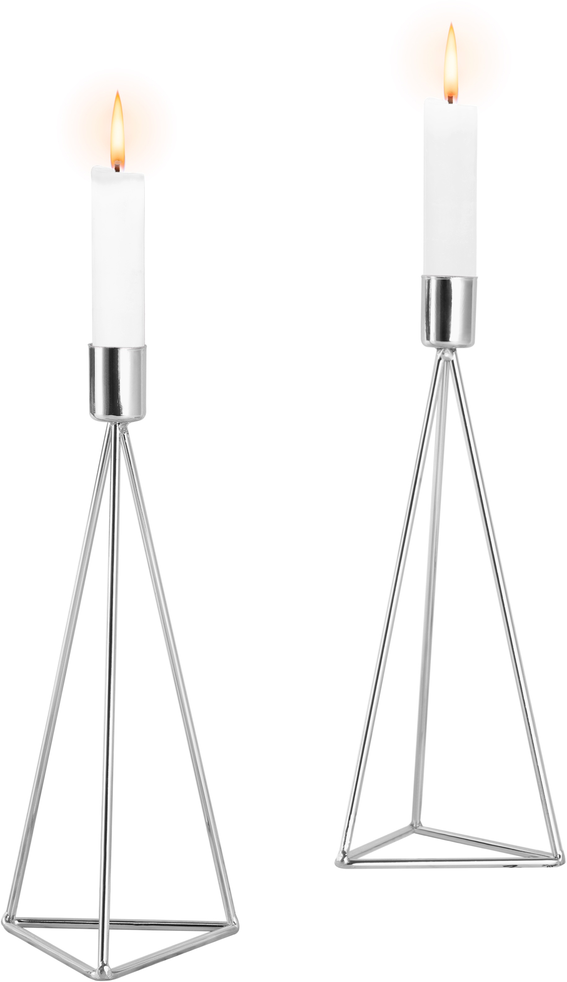 ECHTWERK Tischkerzenhalter »Modern Big, Weihnachtsdeko«, (Set, 2 St.), moderner Kerzenhalter aus Eisen, Kerzenständer, Höhe ca. 24,2 cm