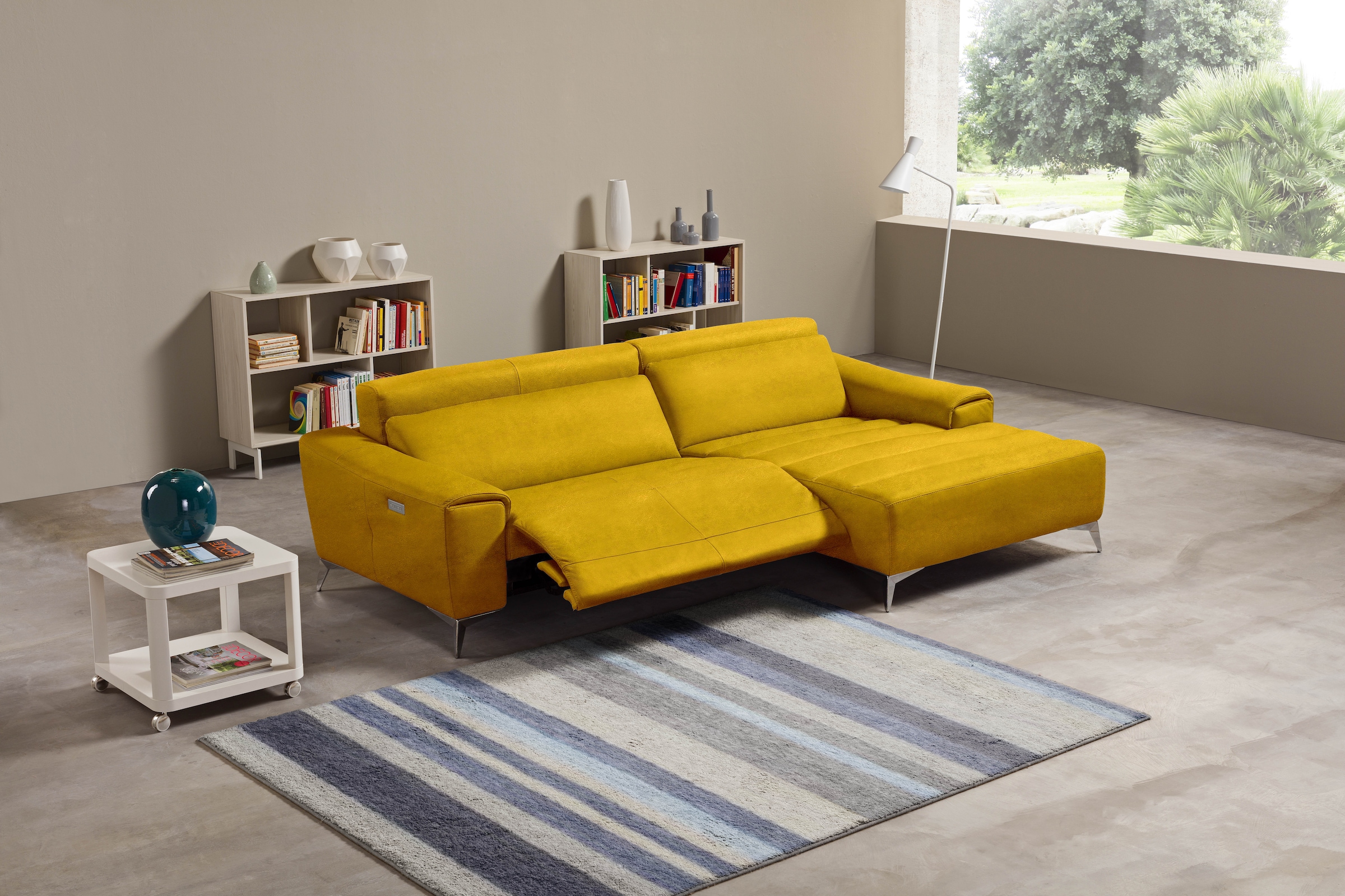 Egoitaliano Ecksofa »Suzette, Designsofa mit hohem Sitzkomfort«, mit Recami günstig online kaufen