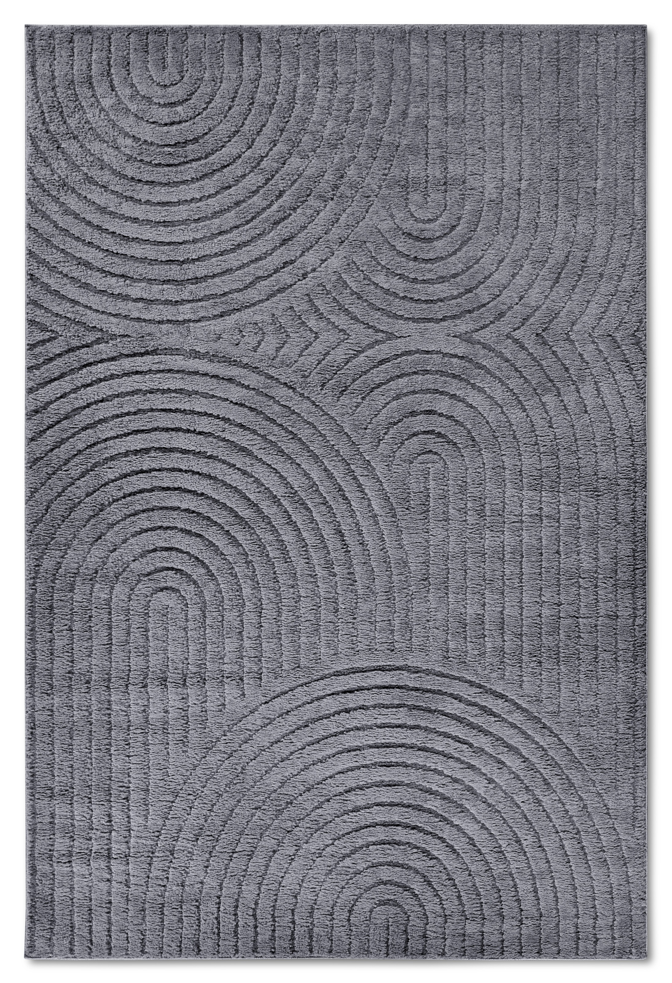 ELLE DECORATION Designteppich »Cosy Panglao, auch als Rundteppich erhältlich«, rechteckig, 14 mm Höhe, uni Kurzflor, Hoch Tief Struktur, modern, Skandi, Boho, Wohnzimmer