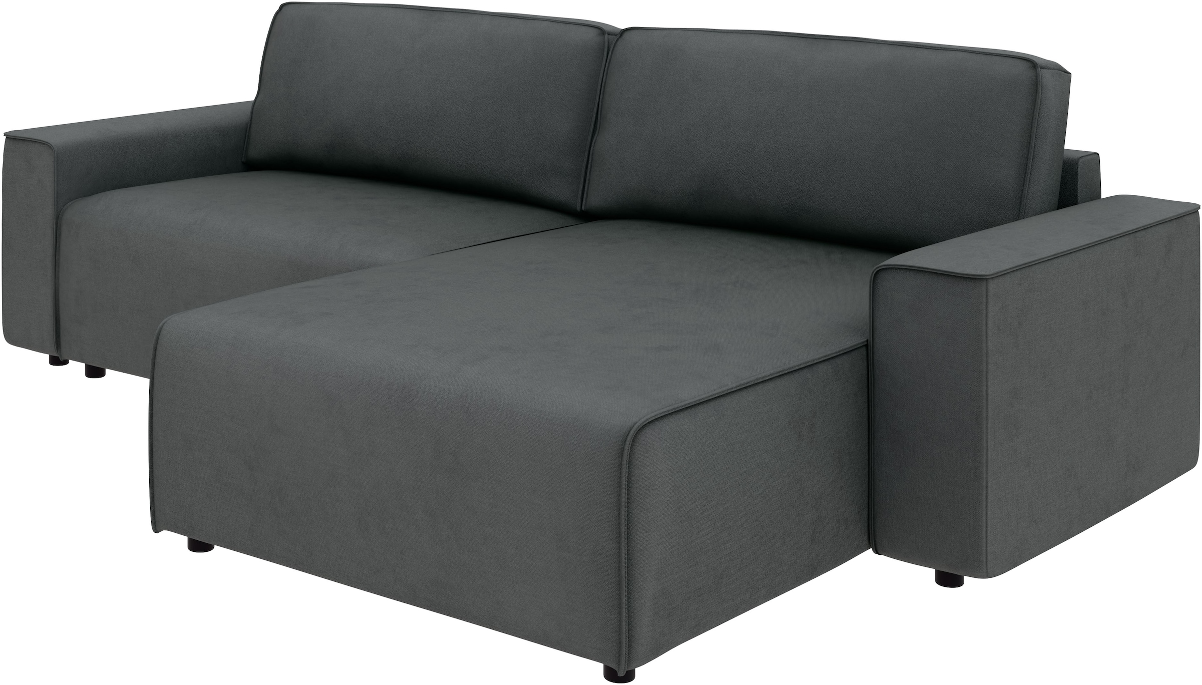 INOSIGN Ecksofa »Chance, Recamiere beidseitig montierbar, Schlaffunktion, Breite 265 cm«, auch in Cordstoff, Schlafsofa mit Bettkasten, Couch in L-Form