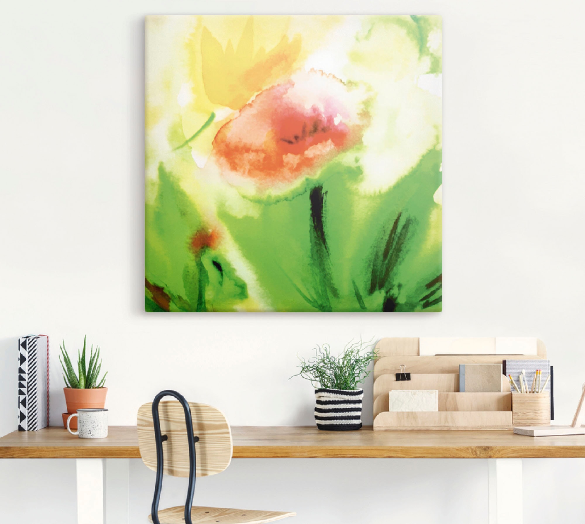 Artland Leinwandbild "Blumenliebe", Blumen, (1 St.), auf Keilrahmen gespann günstig online kaufen