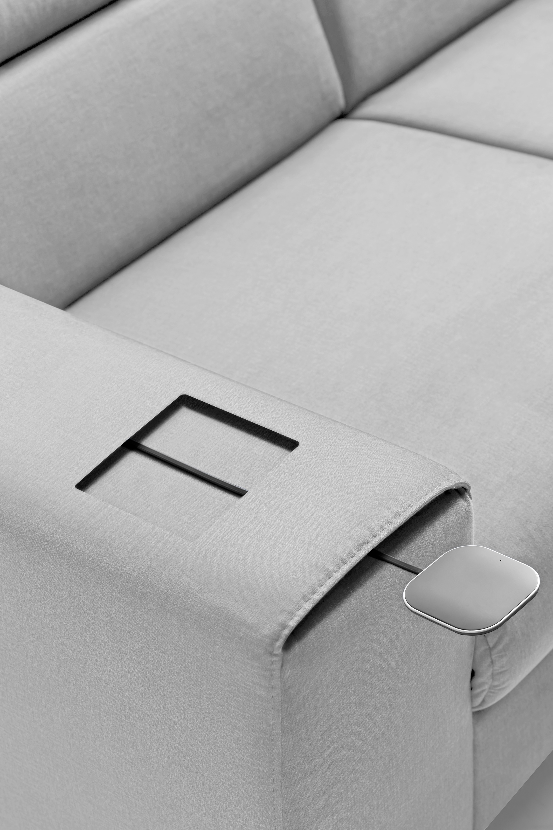 COTTA Ecksofa »Morven L-Form mit Kopfteilverstellung«, wahlweise mit Bettfunktion, Bettkasten & Wireless-Charger