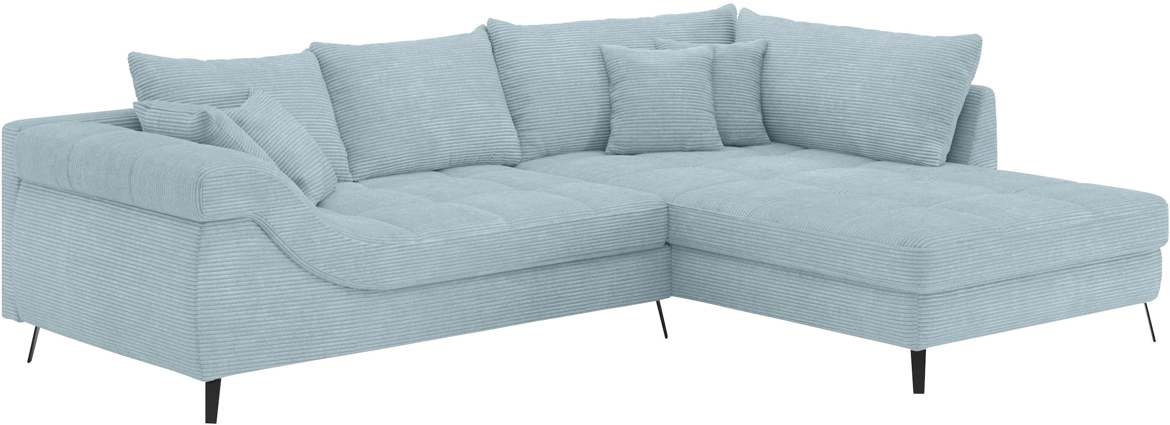 Mr. Couch Ecksofa »Portofino L-Form«, 4 Bezugsqualitäten, 13,5 cm hohe Meta günstig online kaufen