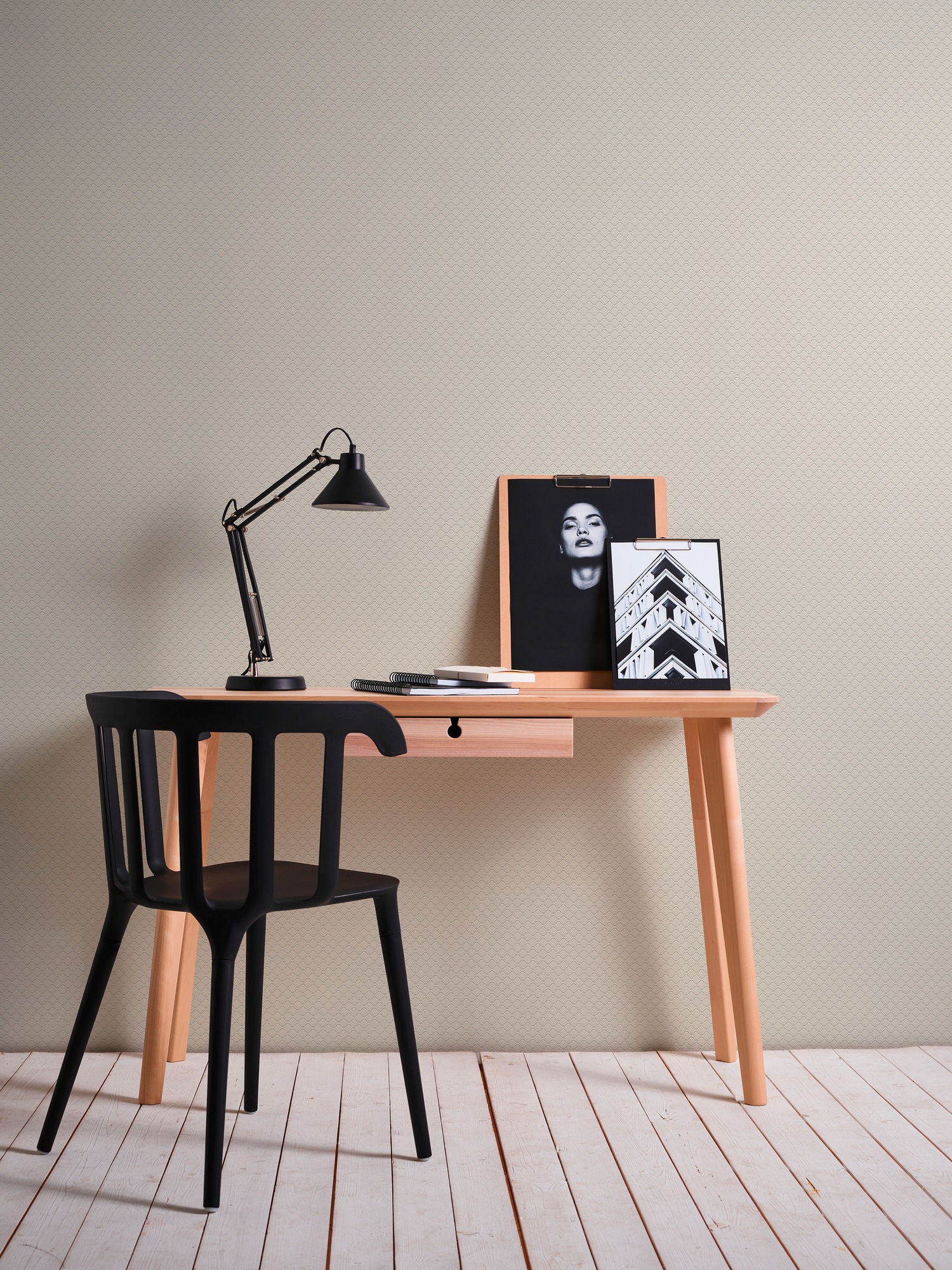 A.S. Création Vliestapete »Jette Joop Uni grafisch«, uni-einfarbig-unifarben, Art Deco Tapete Streifen Tapeten Wohnzimmer Schlafzimmer Küche modern