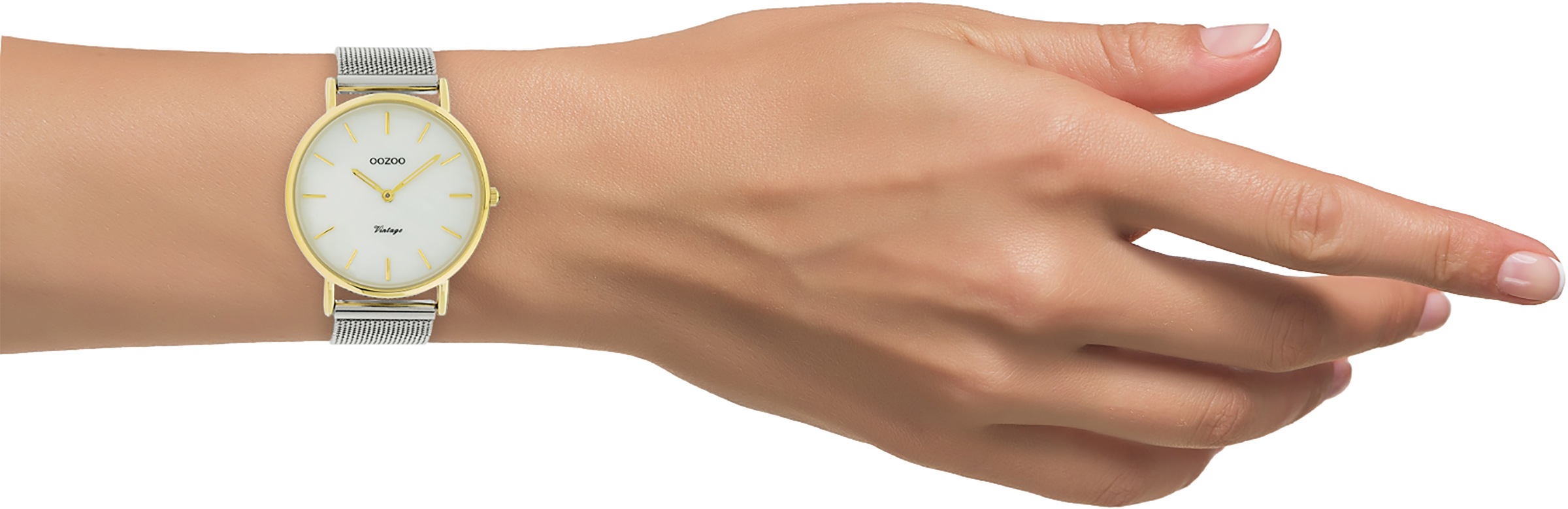 OOZOO Quarzuhr »C20119«, Armbanduhr, Damenuhr, Edelstahlarmband