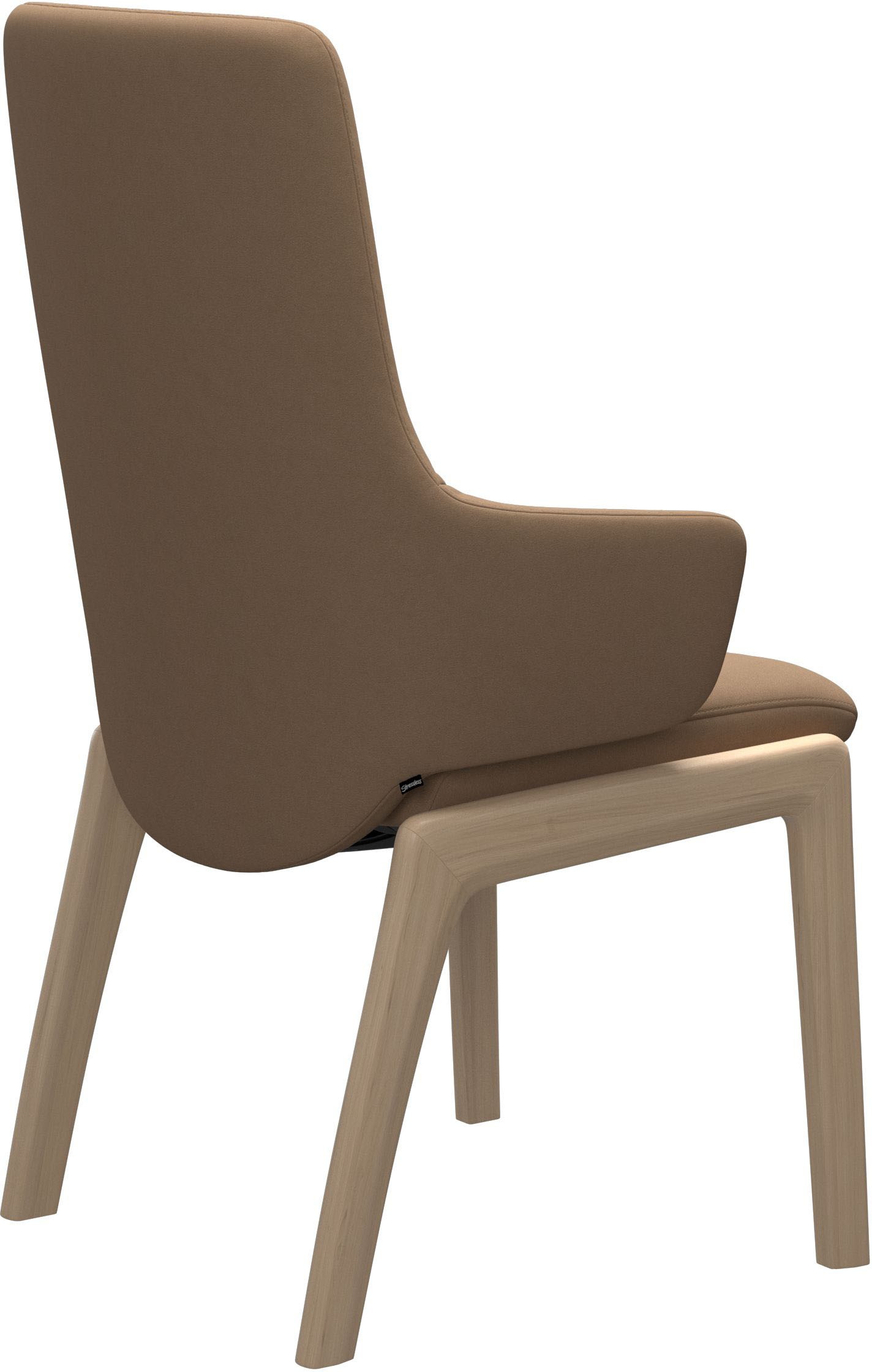 Stressless® Polsterstuhl »Laurel«, Microfaser DINAMICA, High Back mit Armlehne, Größe L, mit abgerundeten Beinen in Walnuss