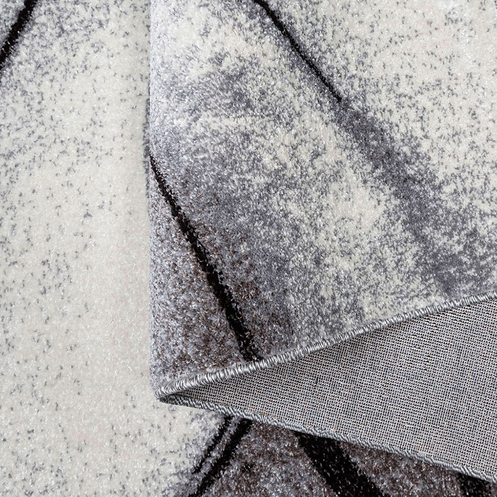 my home Teppich »Tritom«, rechteckig, 9 mm Höhe, mit besonders weichem Flor, Kurzflor, modernes Wellen Muster