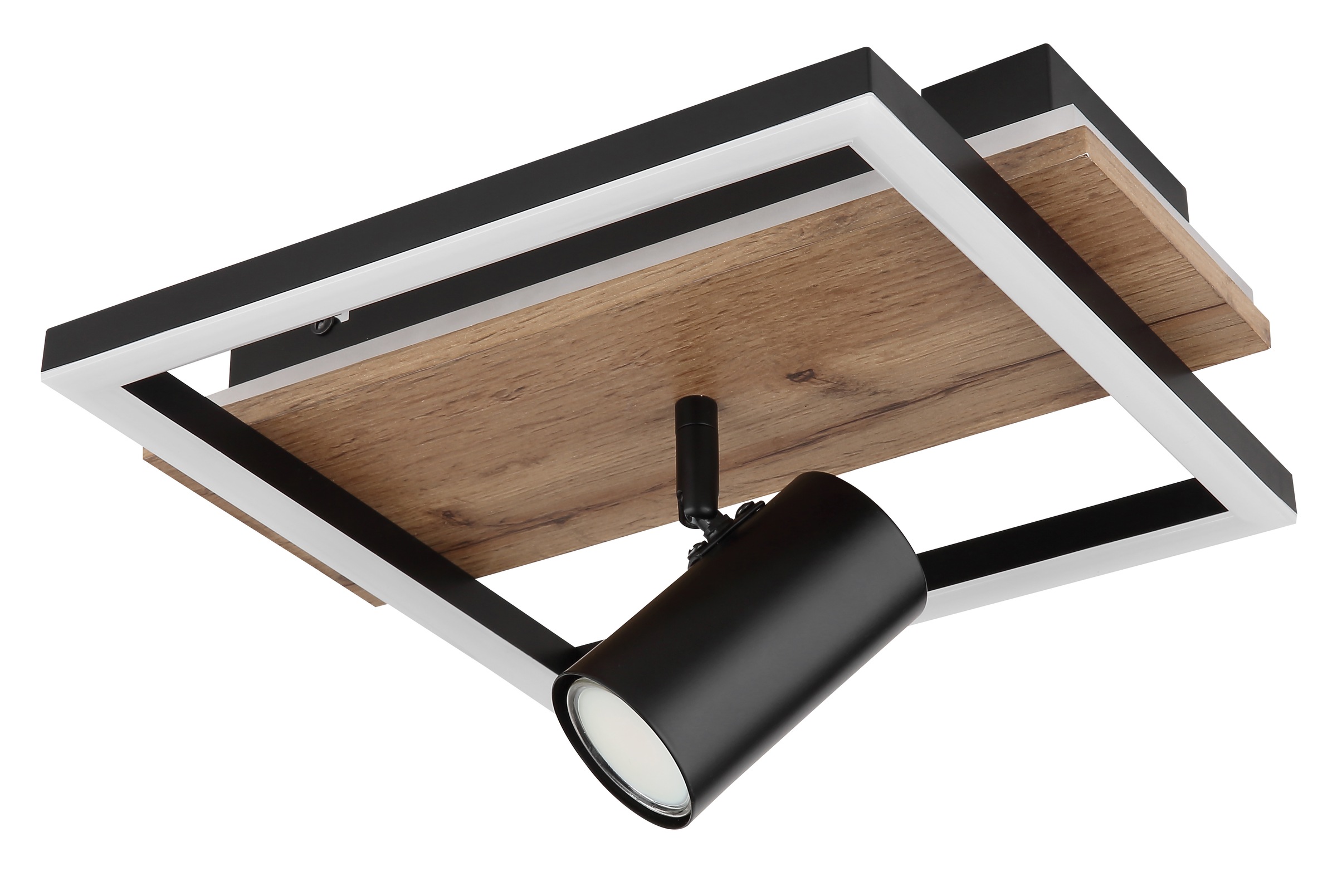 GLOBO LIGHTING LED Deckenleuchte »KASSU« LED-Modul Warmweiß Deckenlampe/Wohnzimmer/Schlafzimmer/modern/Holz