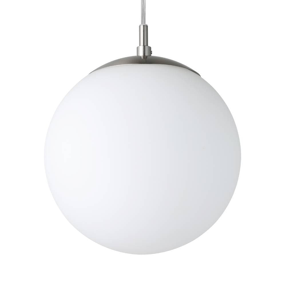 EGLO Hängeleuchte »RONDO Pendellampe, Metall in silber, Glas in Opal matt weiß, E27«, 1 flammig, Leuchtmittel E27 | Leuchtmittel wechselbar-ohne Leuchtmittel, Esszimmerlampe, zeitloses Design, modern, schlicht, 110x20cm